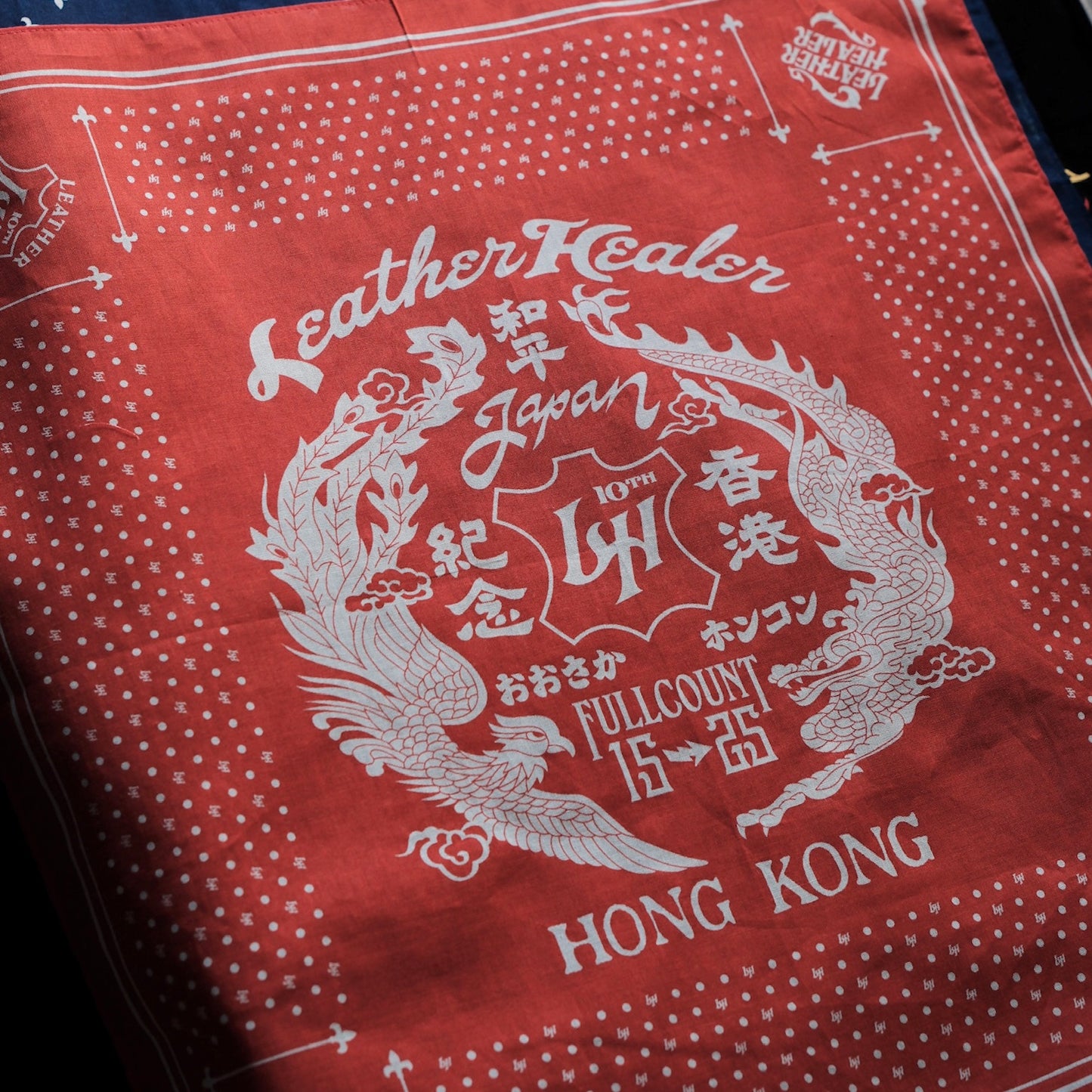 LEATHER HEALER x FULL COUNT Dragon & Phoenix Bandana (LH 10th Anniversary Limited Edition)