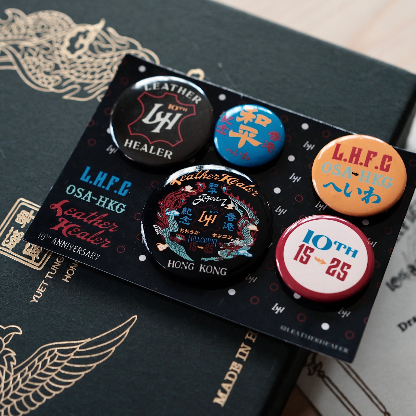 LEATHER HEALER x FULL COUNT Dragon & Phoenix Souvenir Jacket & Souvenir Porcelain Plate Set (LH 10th Anniversary Limited Edition)