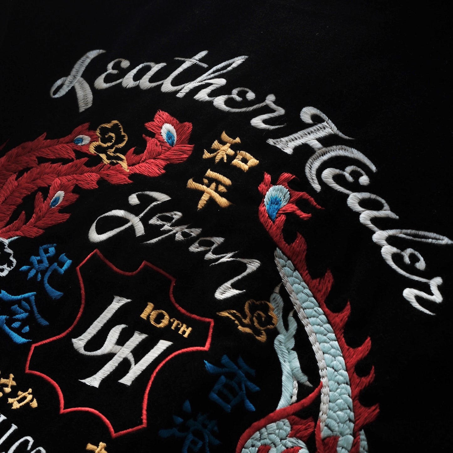 LEATHER HEALER x FULL COUNT Dragon & Phoenix Souvenir Jacket & Souvenir Porcelain Plate Set (LH 10th Anniversary Limited Edition)