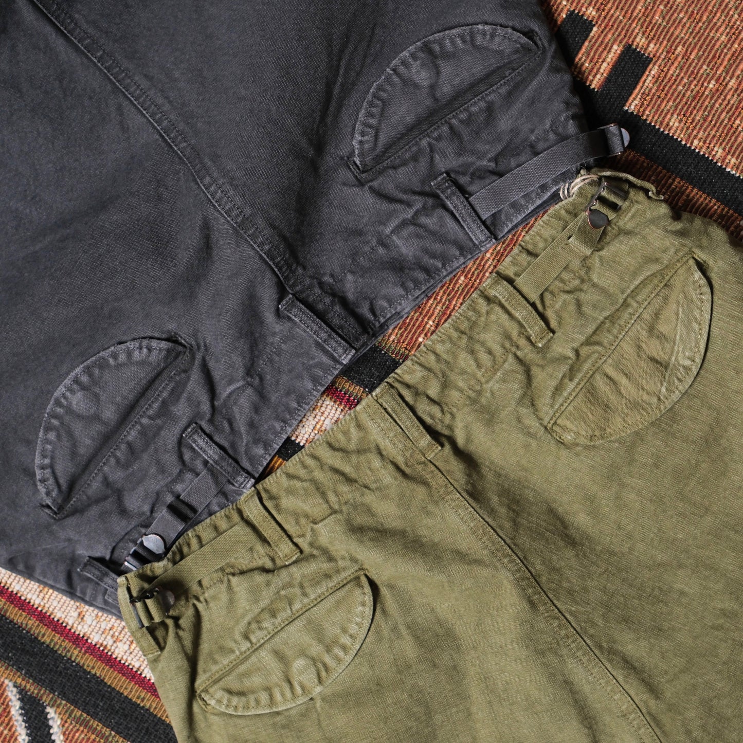 FULL COUNT Tent Cloth Field Cargo Shorts (Vintage Effect)