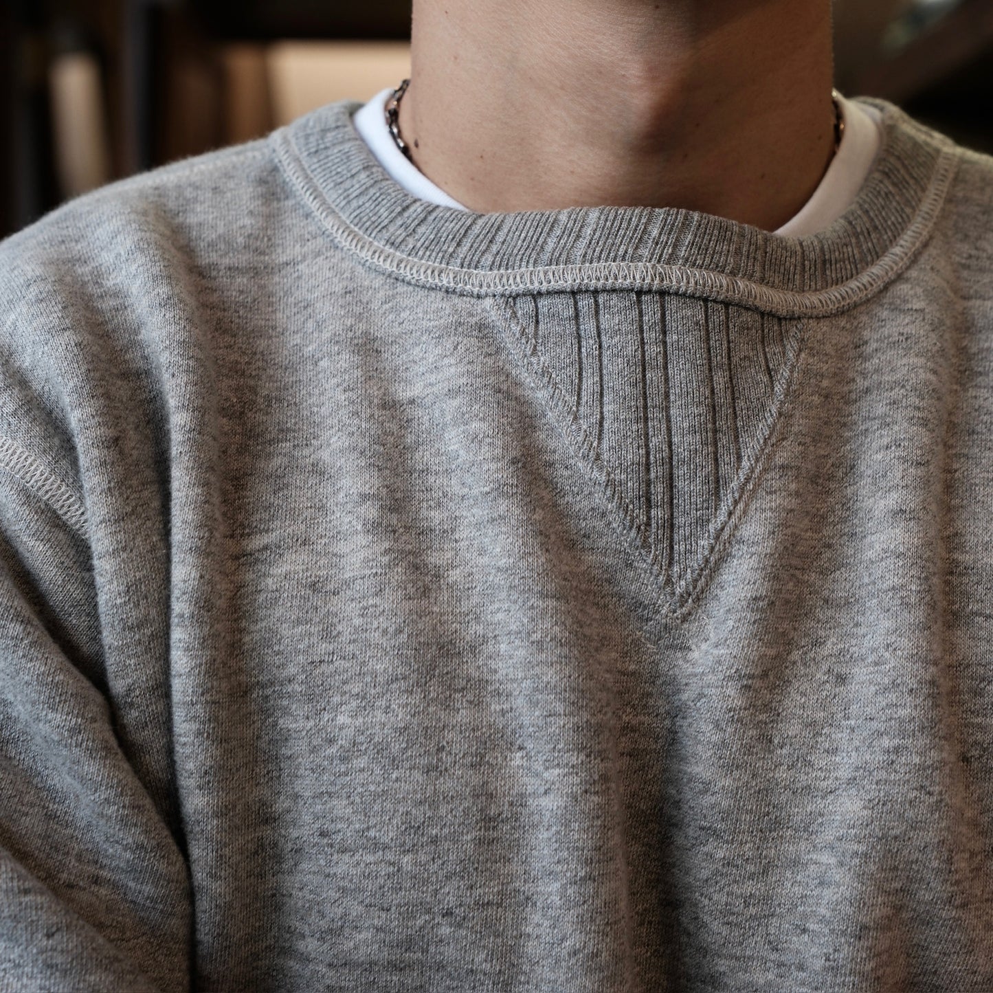 FULL COUNT Double V Set In Sleeve Mother Cotton