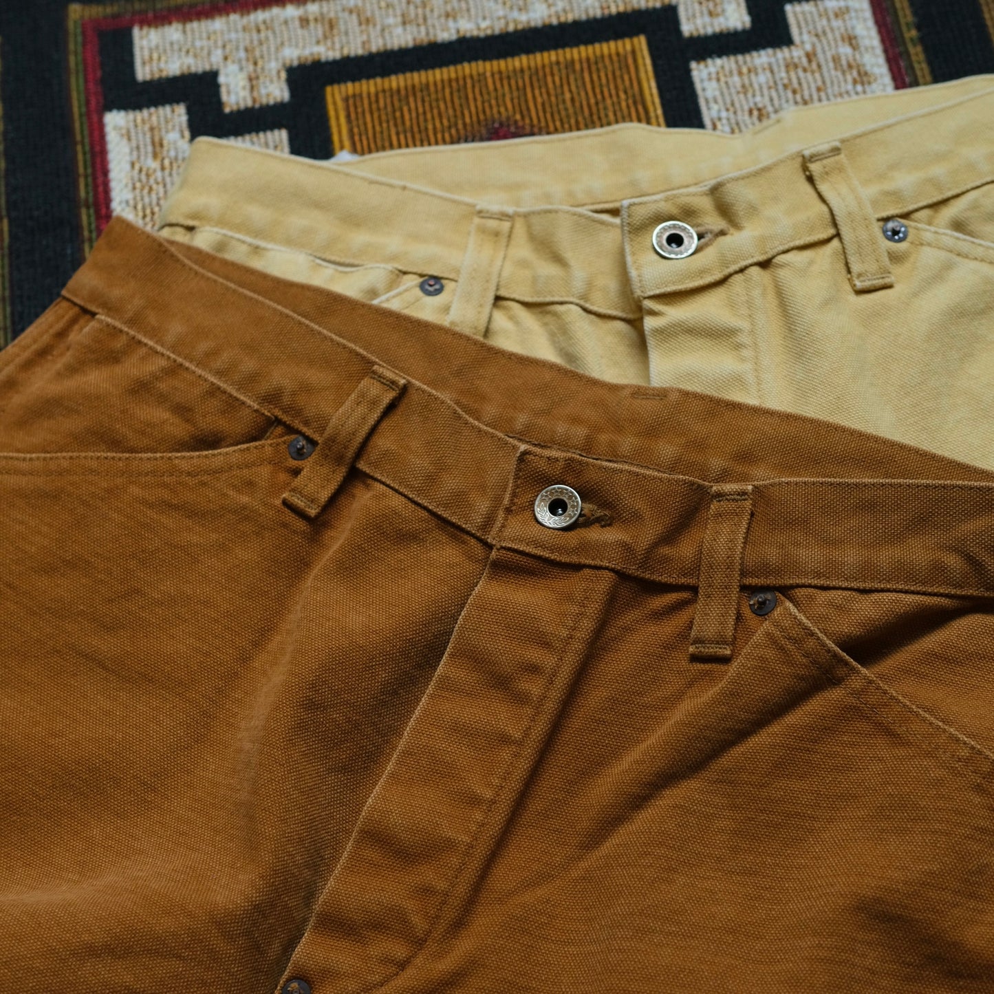 FULL COUNT Heavy Canvas Cinch Back Work Pants