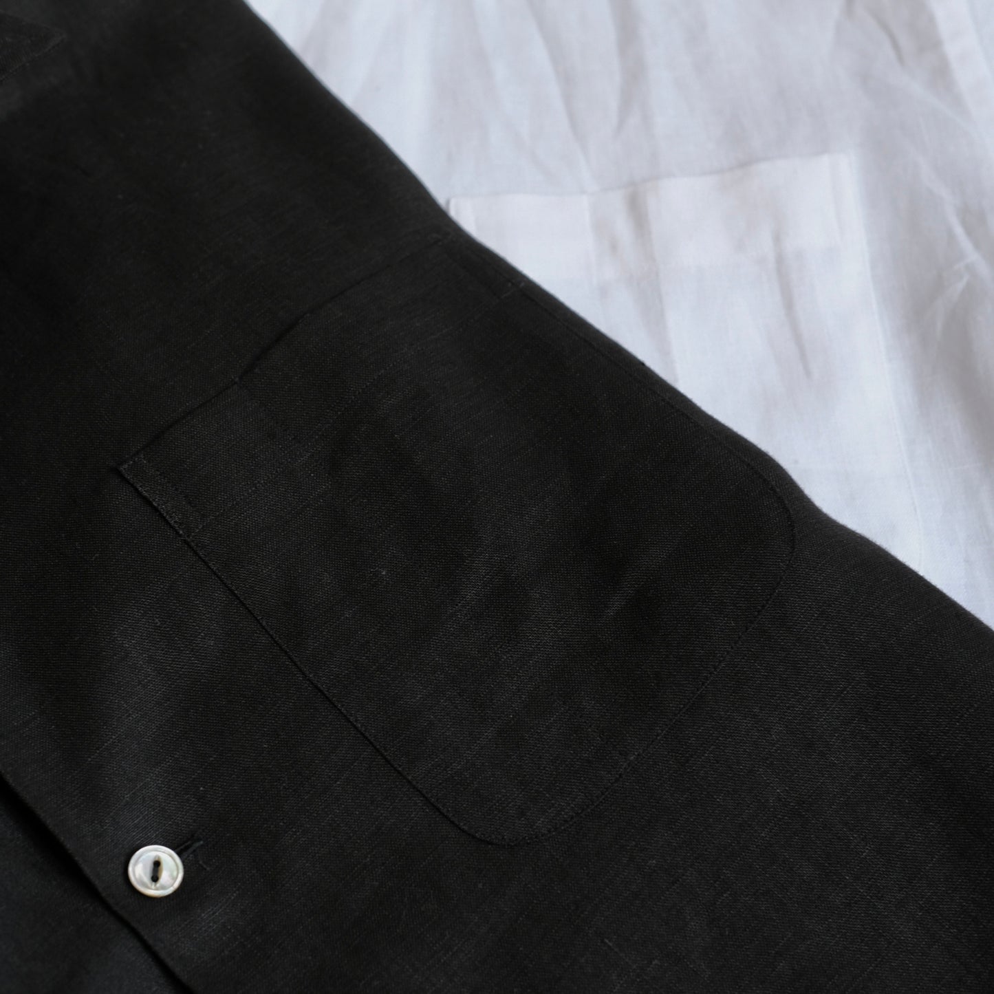 Leather Healer Linen S/S Open Collar Shirt