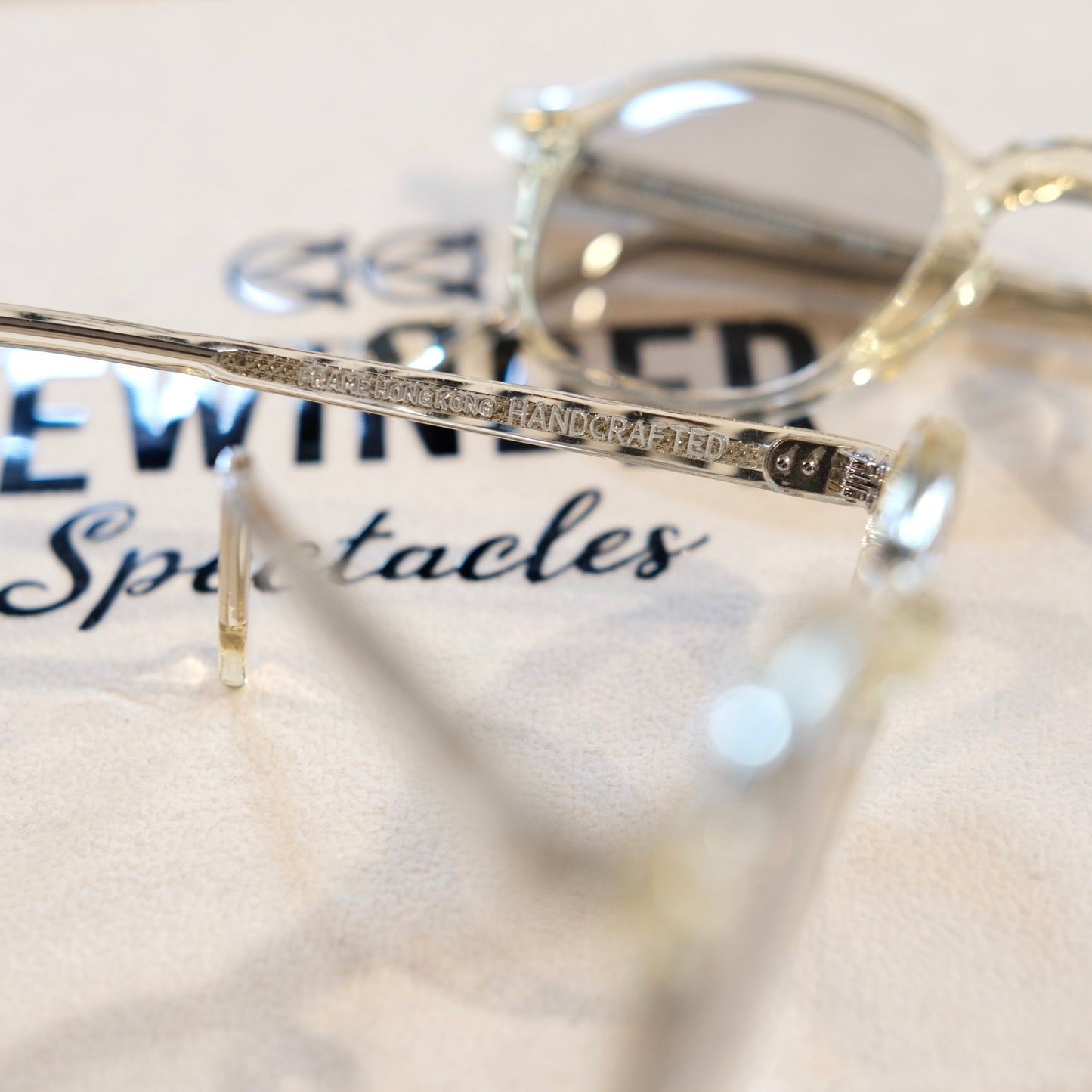 Rewinder Spectacles x Leather Healer Welly Sunglasses (Smoke Beige)