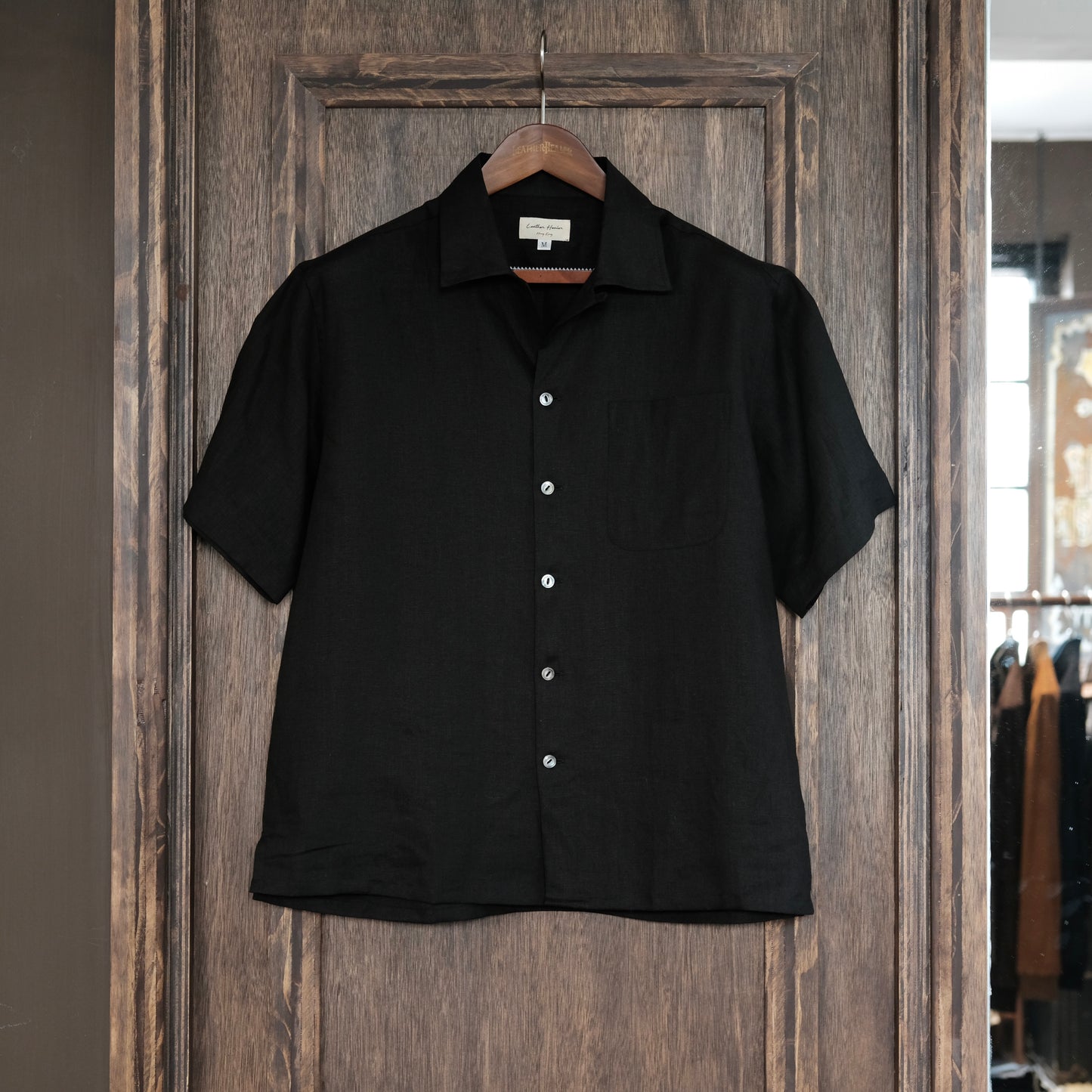 Leather Healer Linen S/S Open Collar Shirt