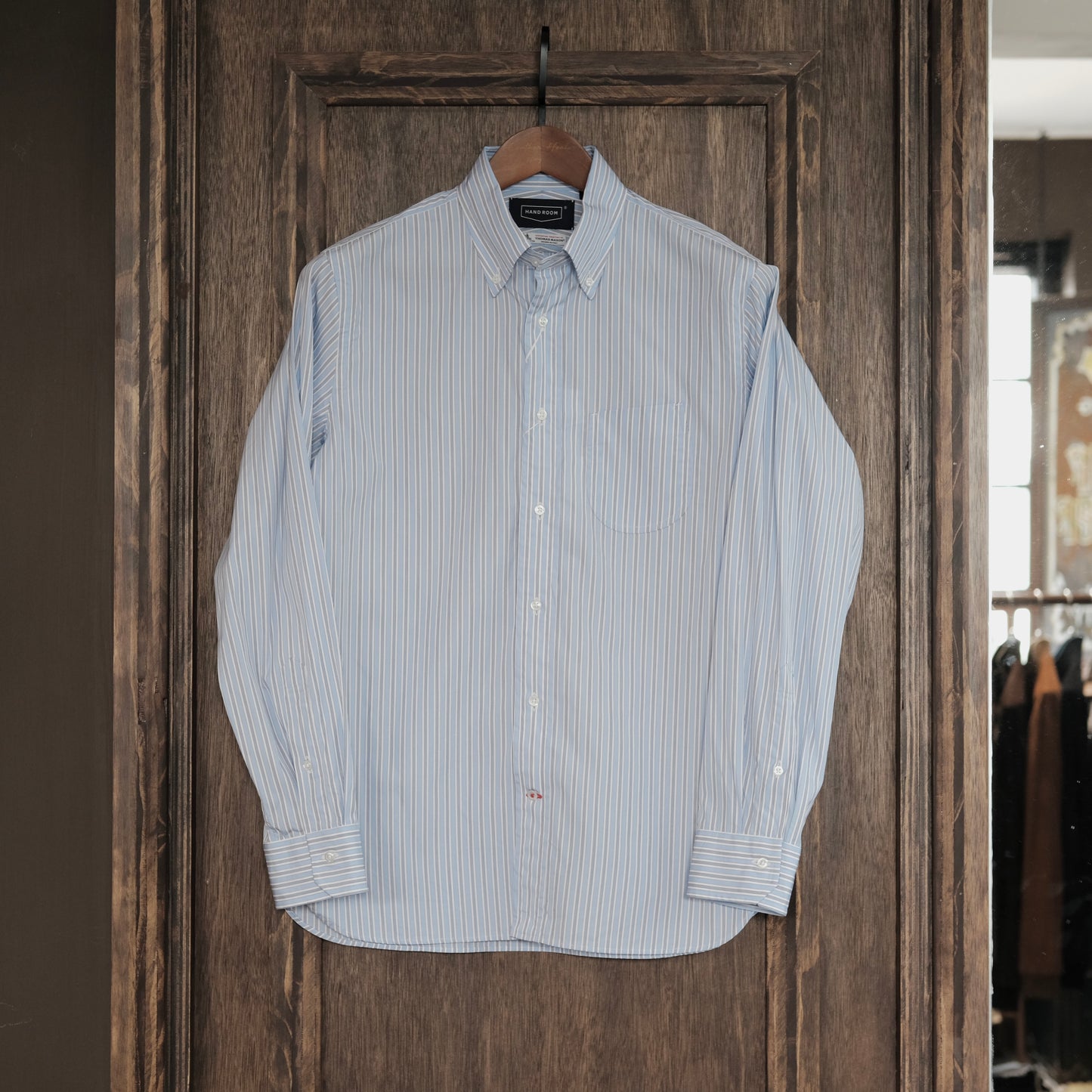 HAND ROOM Broad Stripe Button Down Shirt