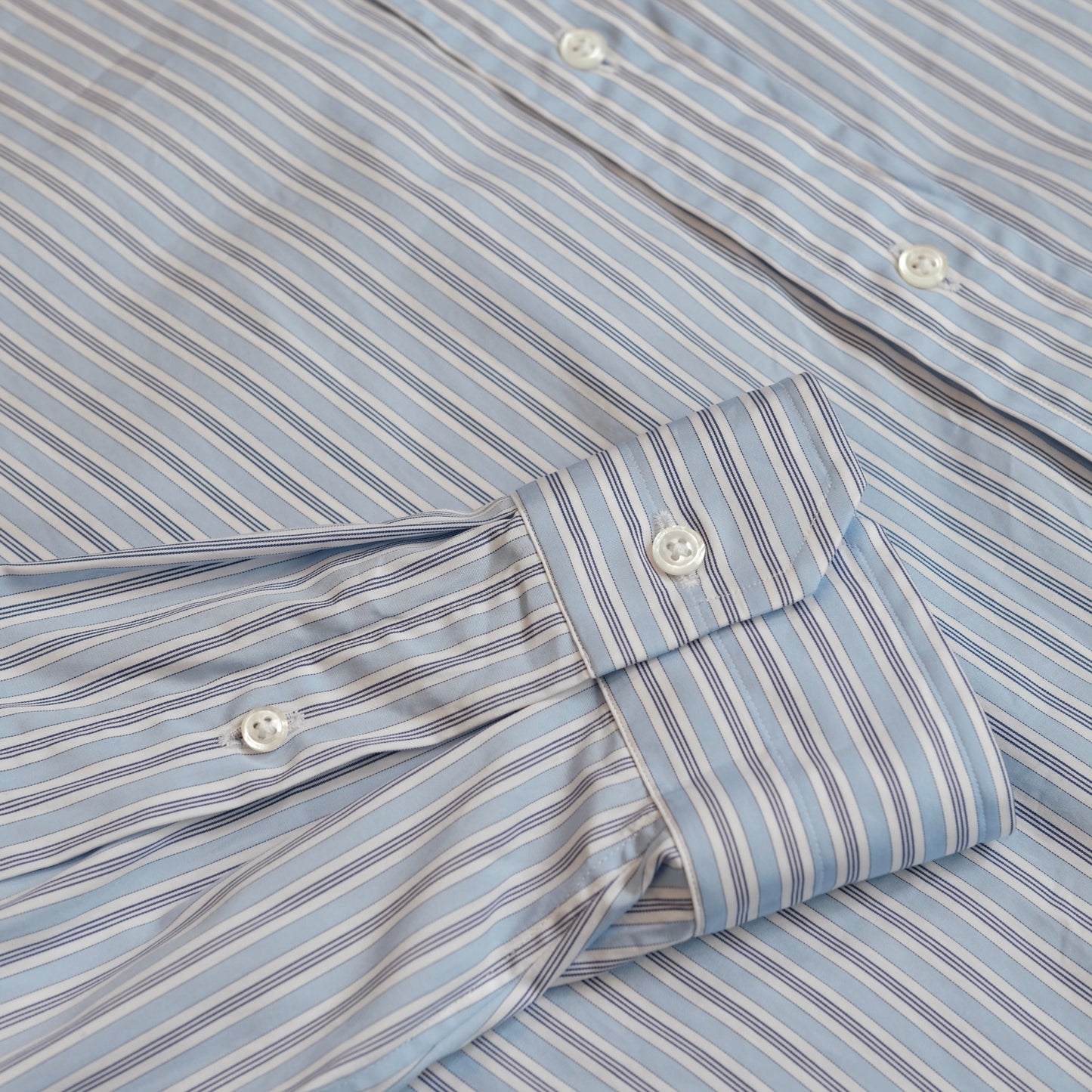 HAND ROOM Broad Stripe Button Down Shirt