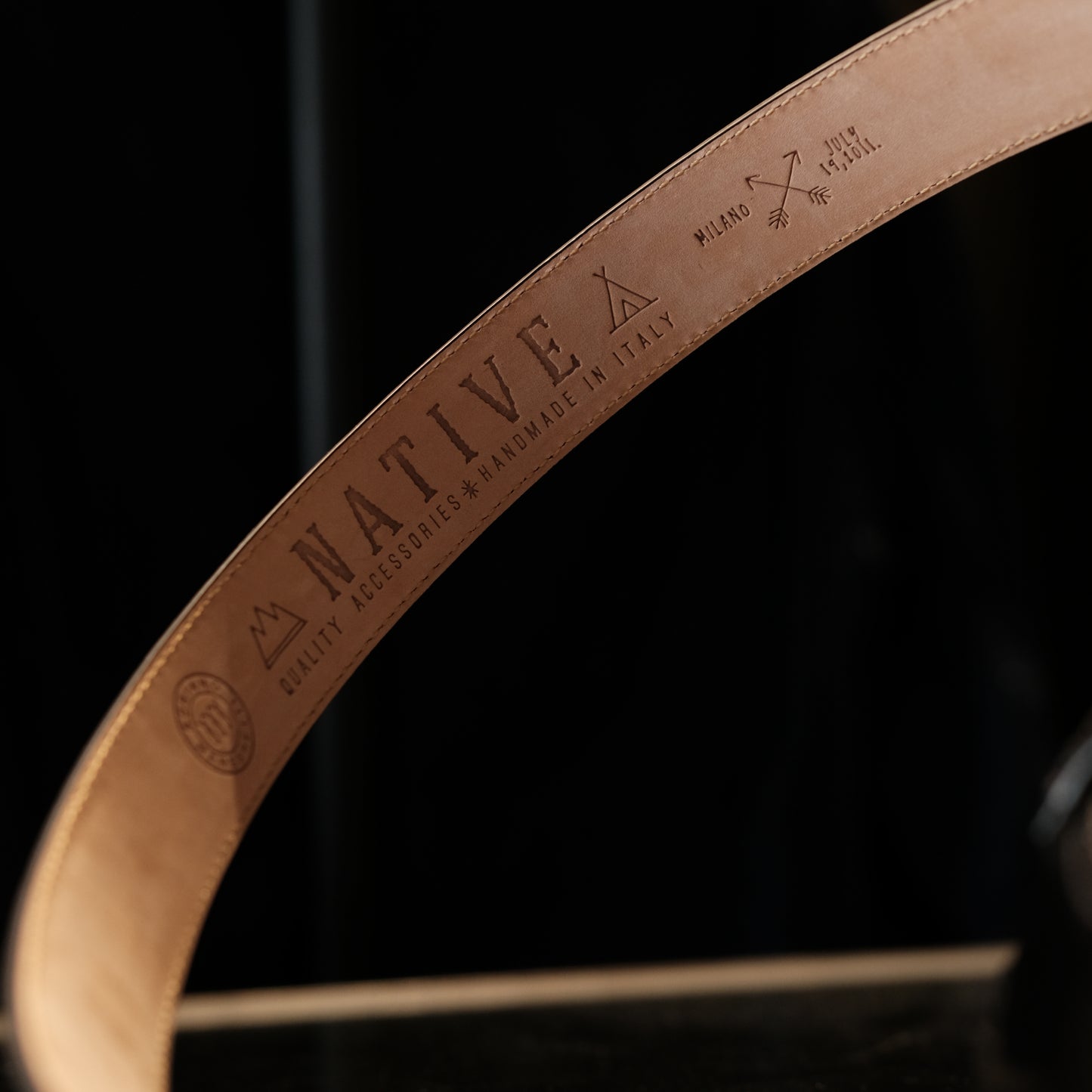 Adriano Meneghetti Ouray Low Calf Leather Belt