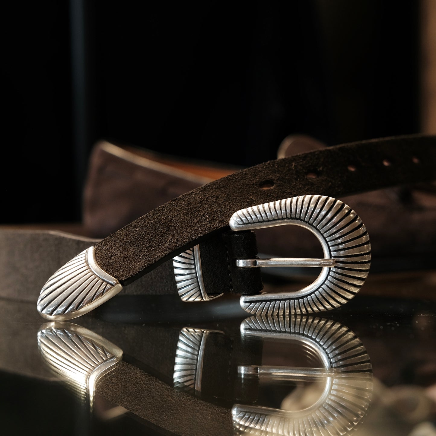 Adriano Meneghetti Josh Mid Suede Leather Belt