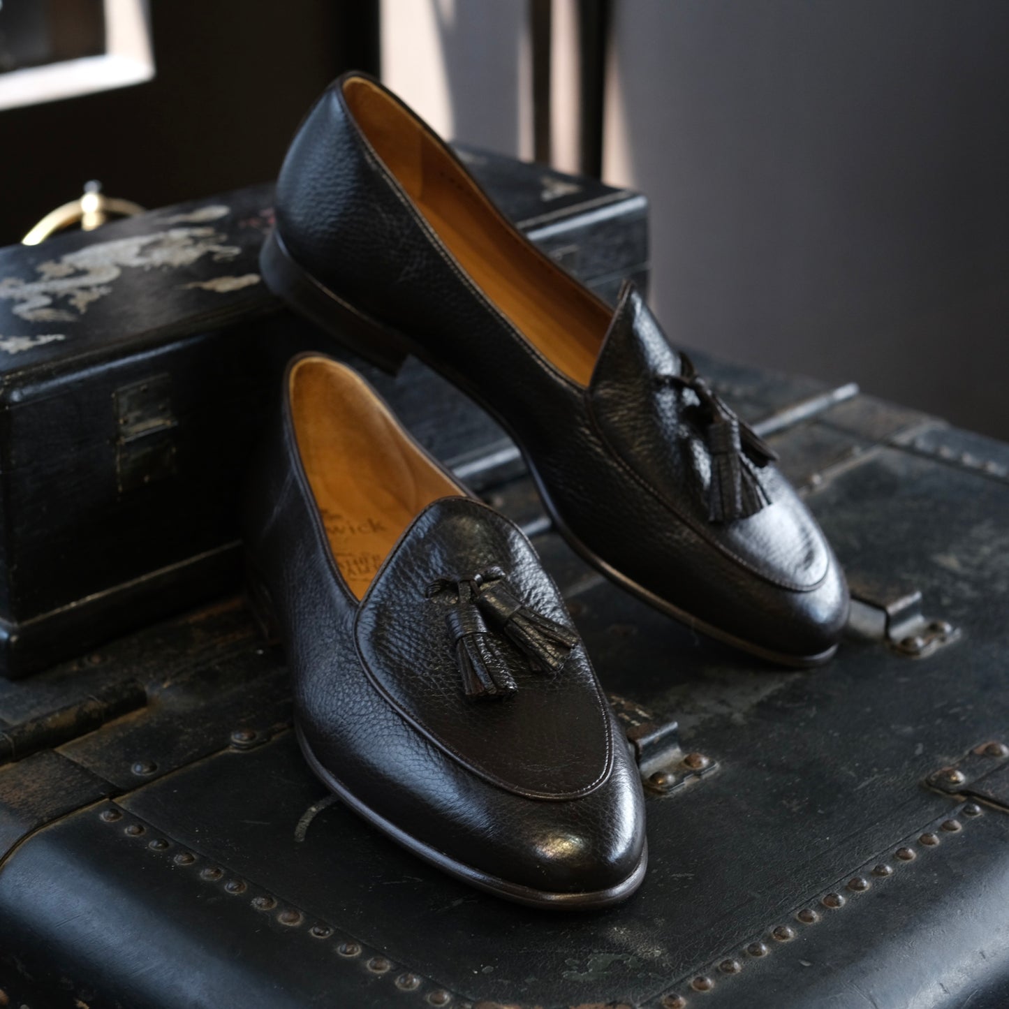 Berwick1707 Deerskin Belgian Tassel Loafer (4951)