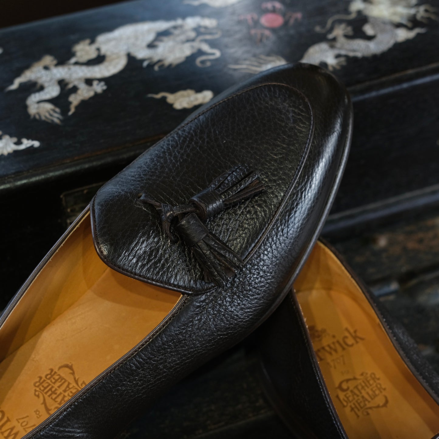 Berwick1707 Deerskin Belgian Tassel Loafer (4951)
