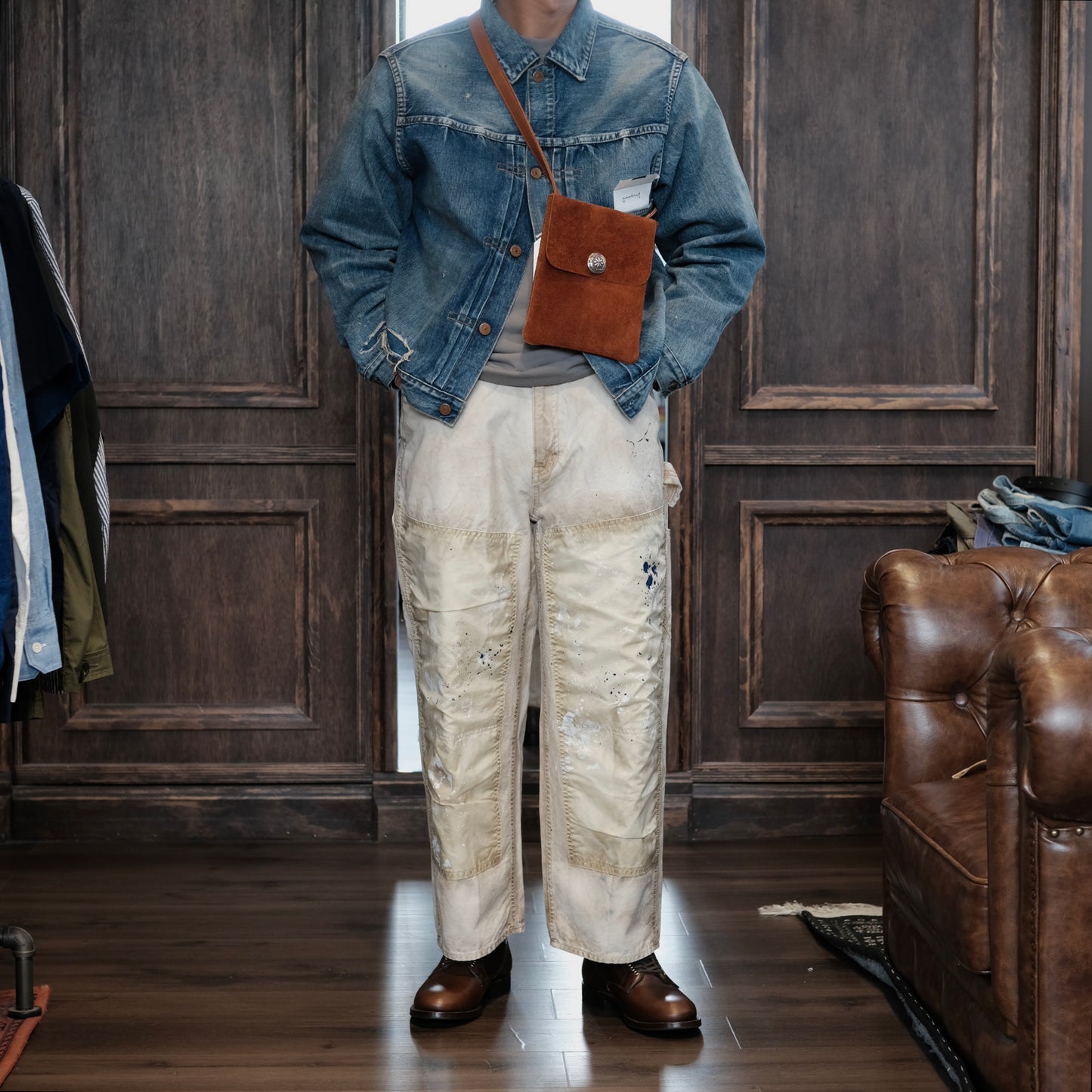 ANACHRONORM Nylon Patch Kinari Double Knee Painter Pants
