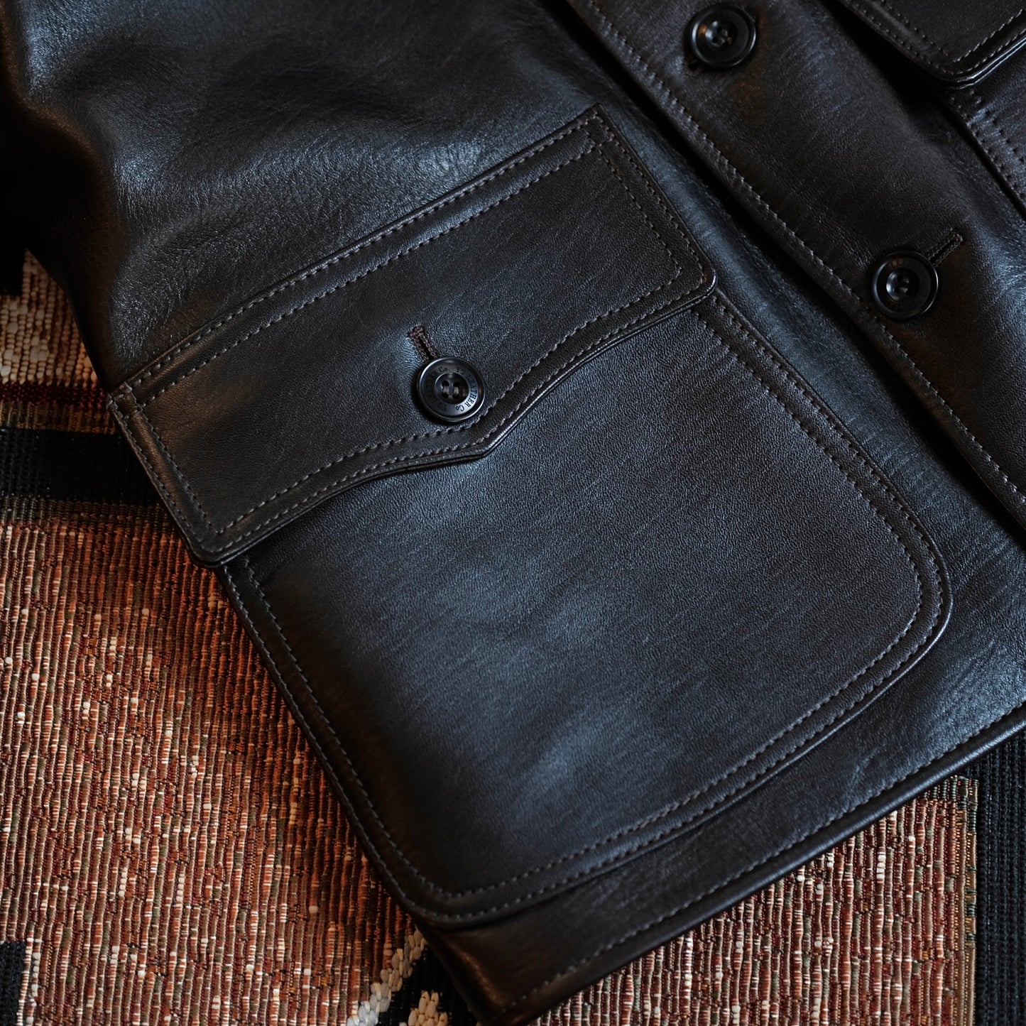 Y'2 LEATHER Hand Dyed Horse Car Coat