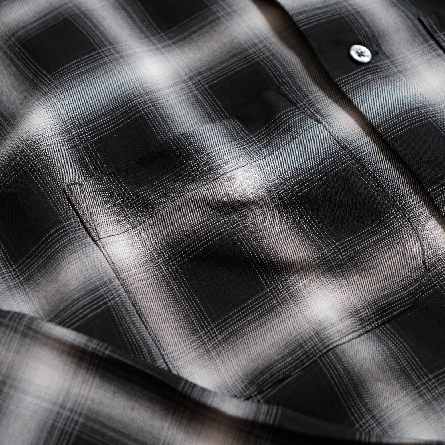 FULL COUNT Rayon Check Open Collar Shirt