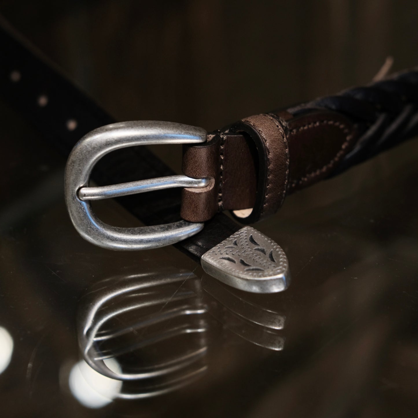 Adriano Meneghetti Ethan Hand-braided Leather Belt