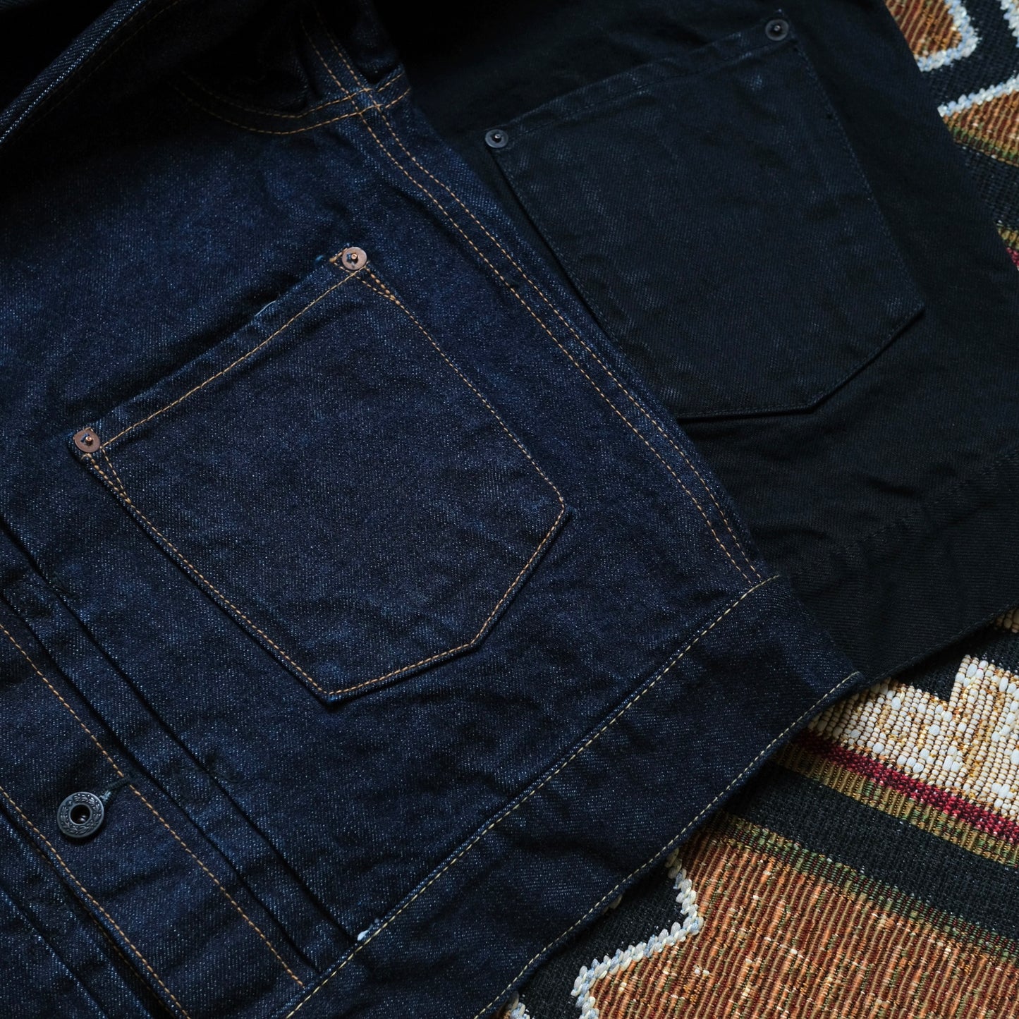 BLACK SIGN Denim Pleats Jacket