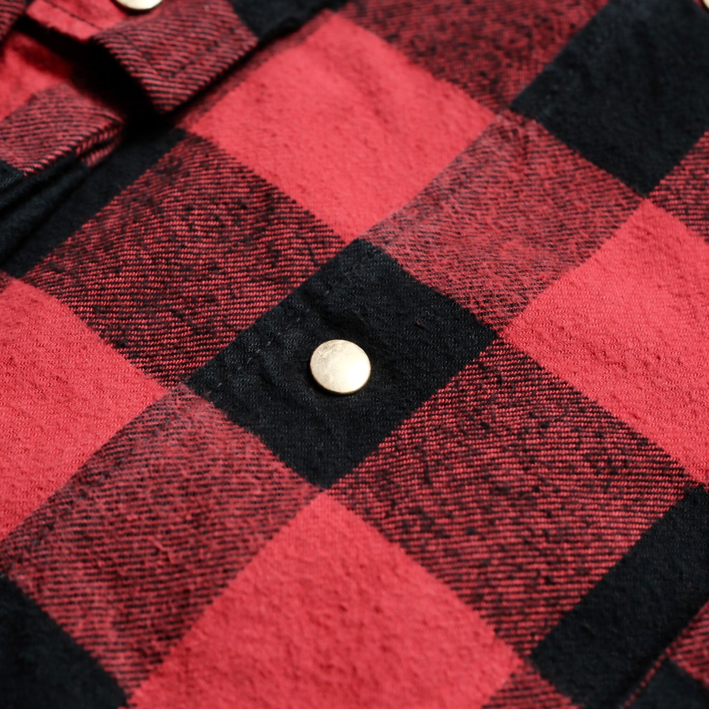 REMI RELIEF Block Checked Flannel Field Jacket with Elbow Patch