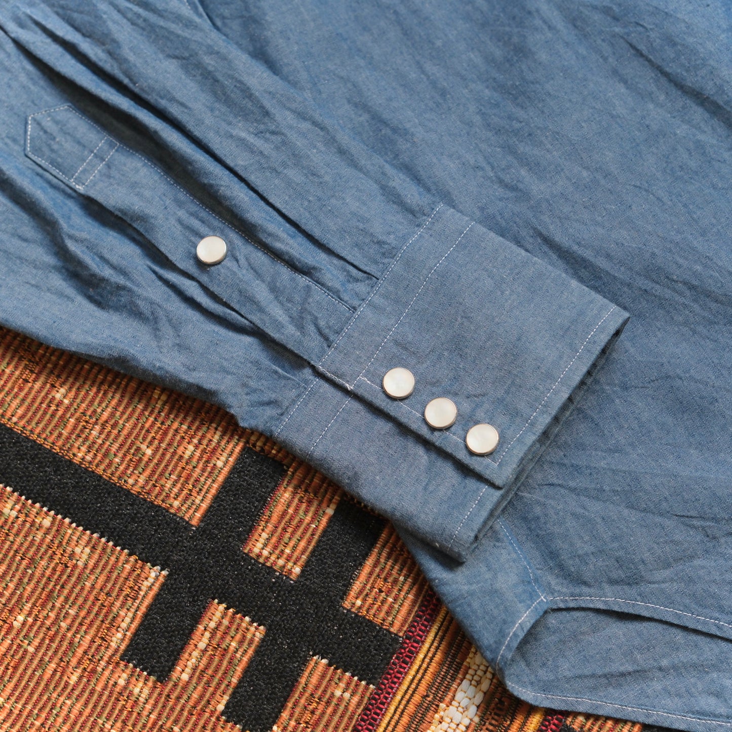 HAND ROOM Chambray Western Shirt
