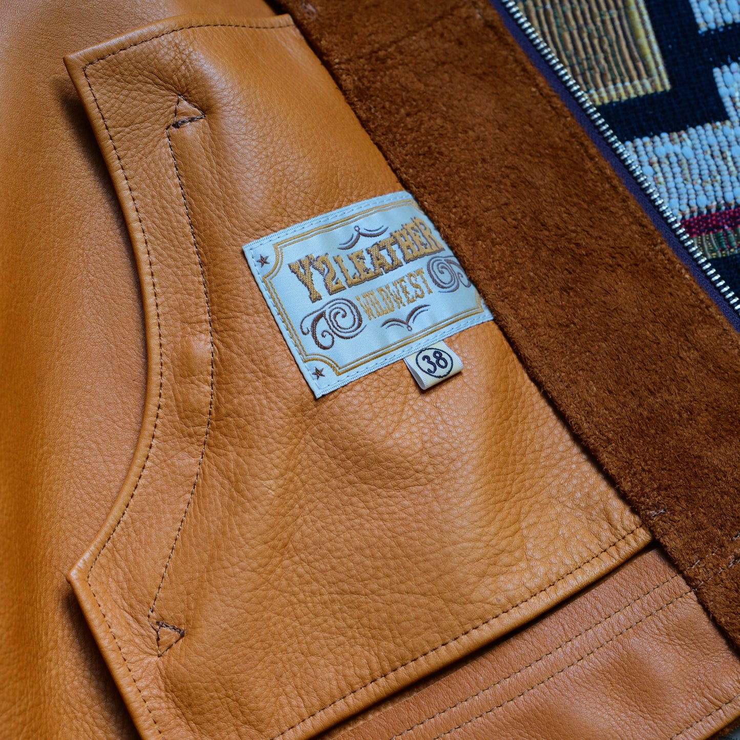 Y'2 LEATHER Steer Suede & Saddle Horse Western Jacket