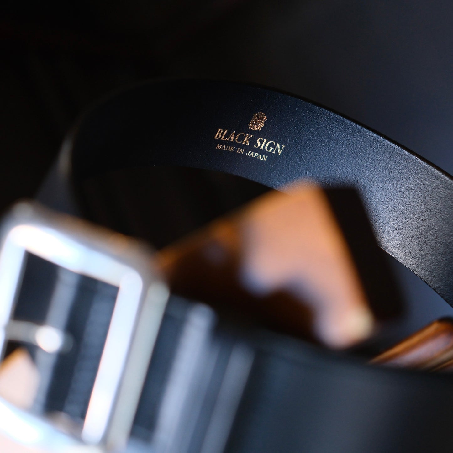 BLACK SIGN Plain Belt with North & Judd Co., Buckle (1950s NOS)