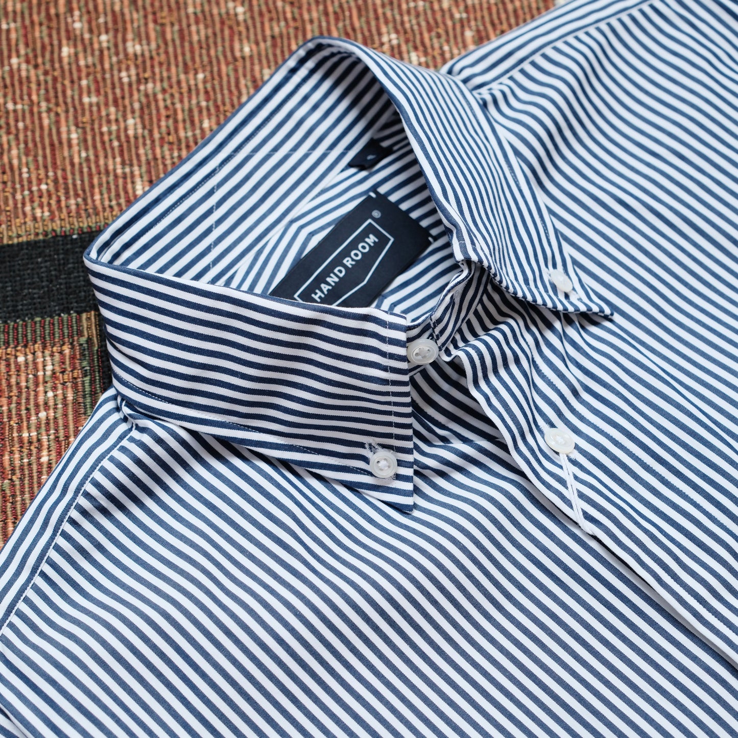 HAND ROOM Broad Stripe Button Down Shirt
