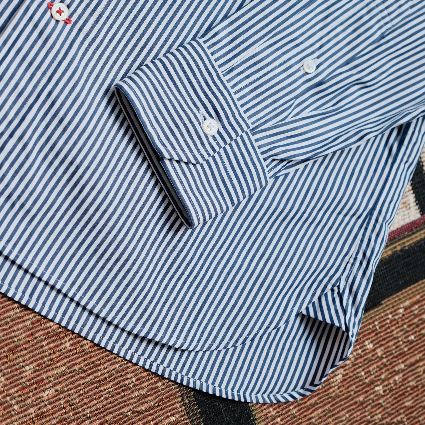 HAND ROOM Broad Stripe Button Down Shirt