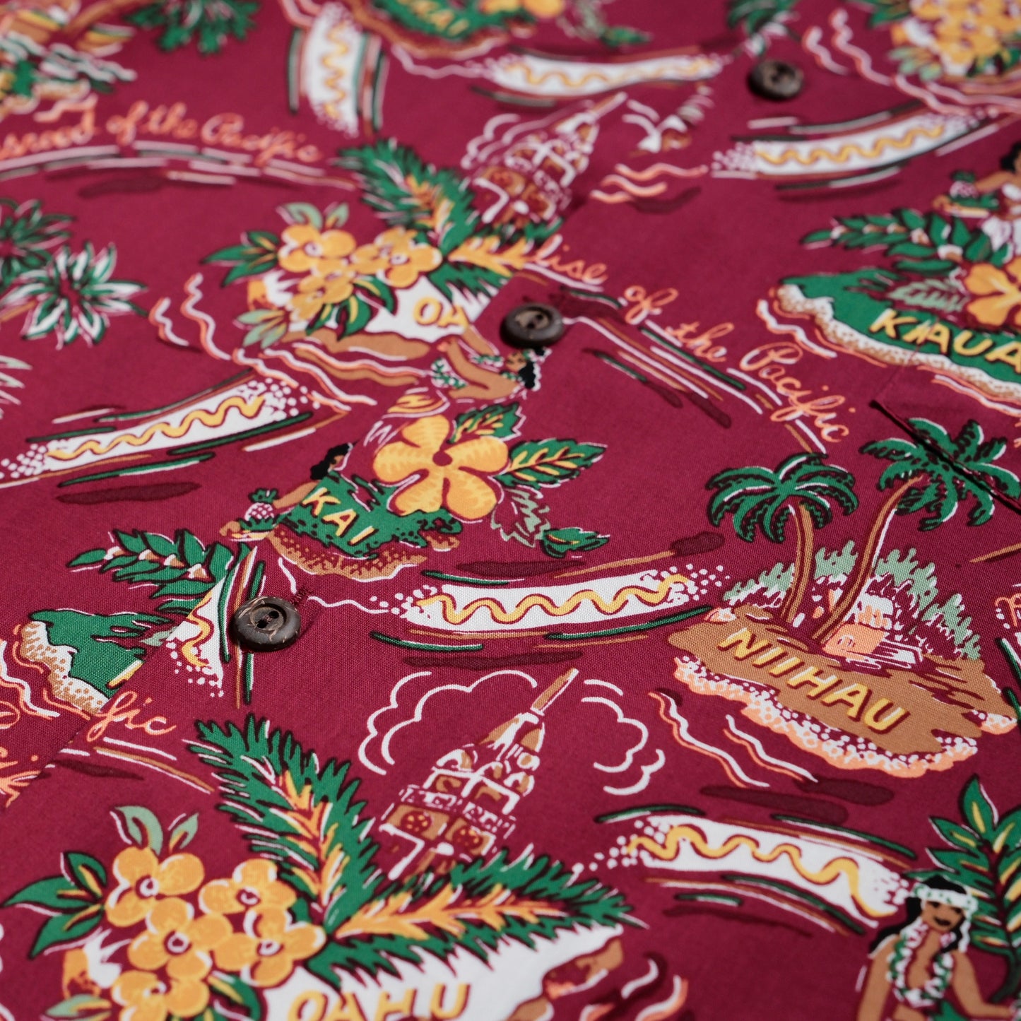 Two Palms Rayon Shirts (Red Friendly Isle)
