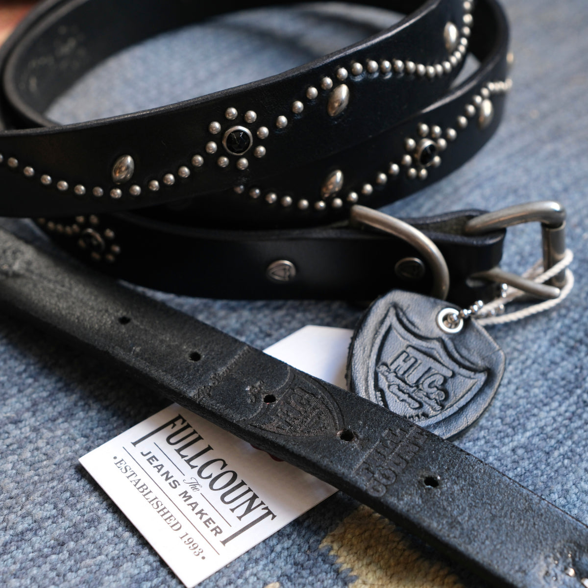 Full Count Flower Studs Belt by Zip Stevenson HTC