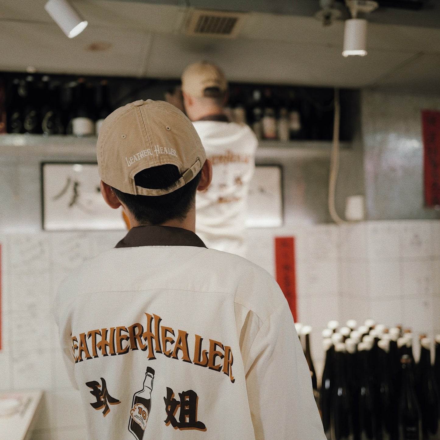 LH x Big JJ Washed Two Tone & Beige 6 Panel Baseball Cap