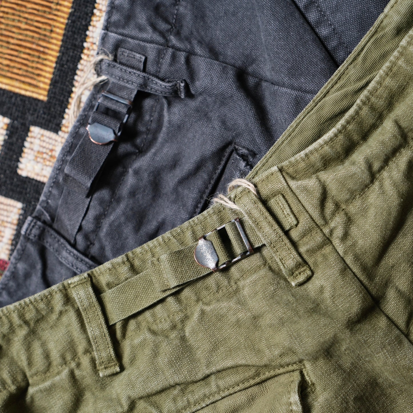 FULL COUNT Tent Cloth Field Cargo Shorts (Vintage Effect)