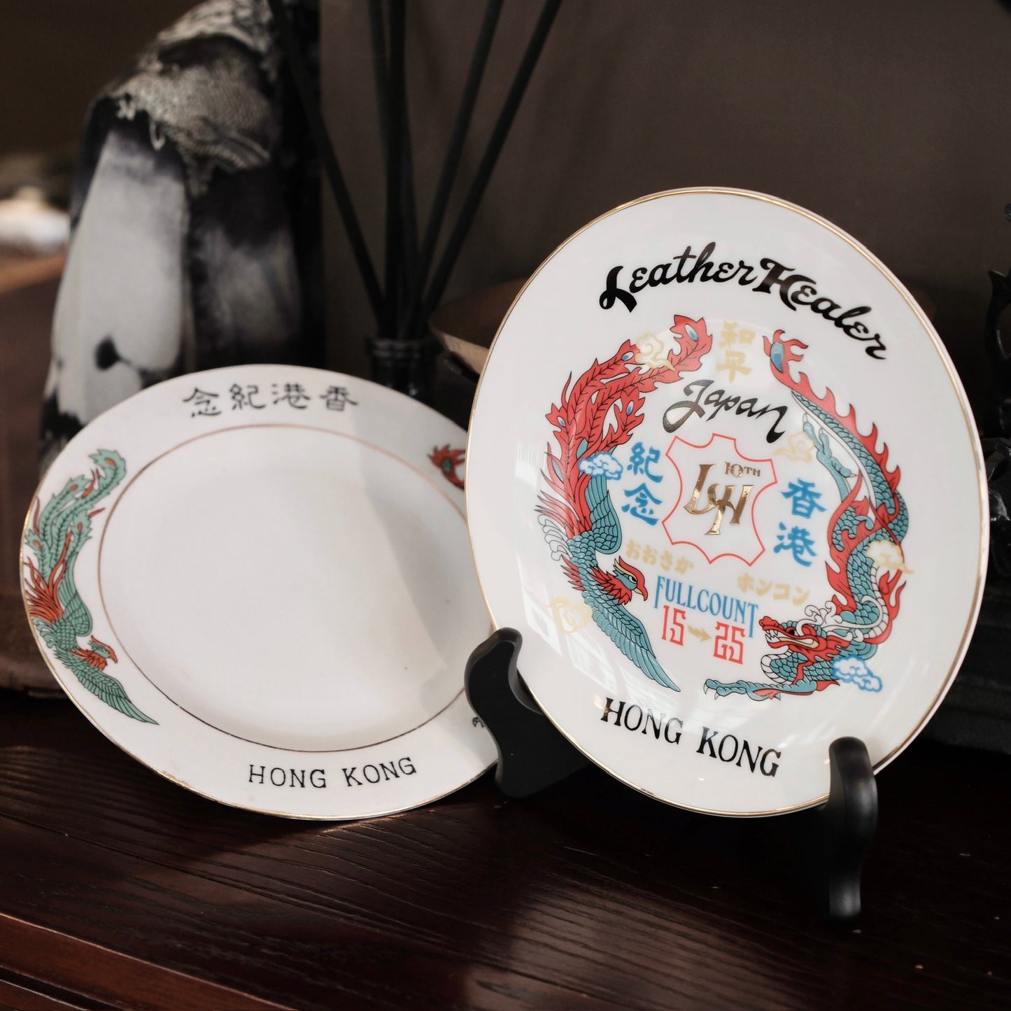 [PRE-ORDER] LEATHER HEALER x FULL COUNT Dragon & Phoenix Souvenir Jacket & Souvenir Porcelain Plate Set (LH 10th Anniversary Limited Edition)