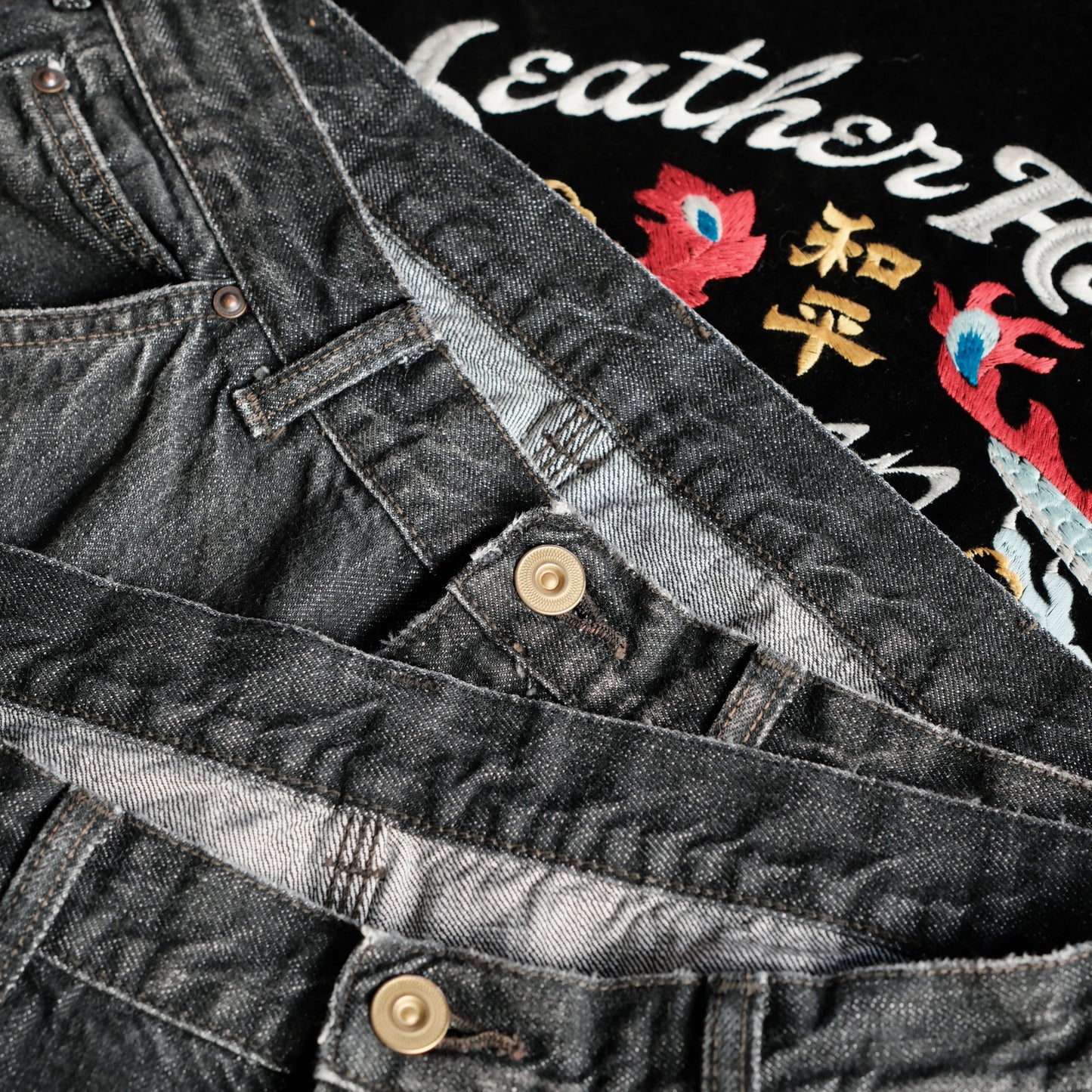 [PRE-ORDER] LEATHER HEALER x FULL COUNT Vintage Washed Distressed Double Knee Selvedge Denim (LH 10th Anniversary Limited Edition)