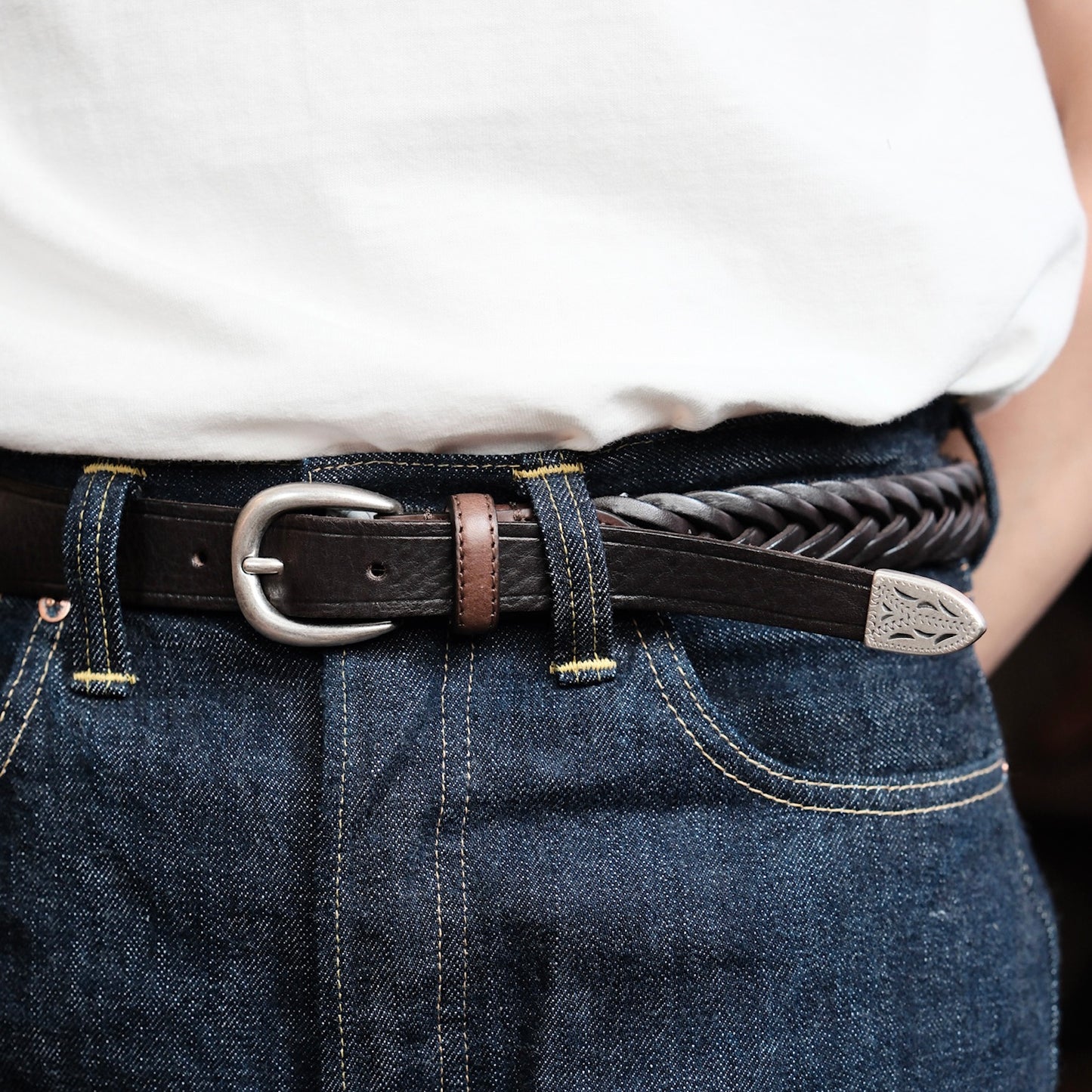 Adriano Meneghetti Ethan Hand-braided Leather Belt