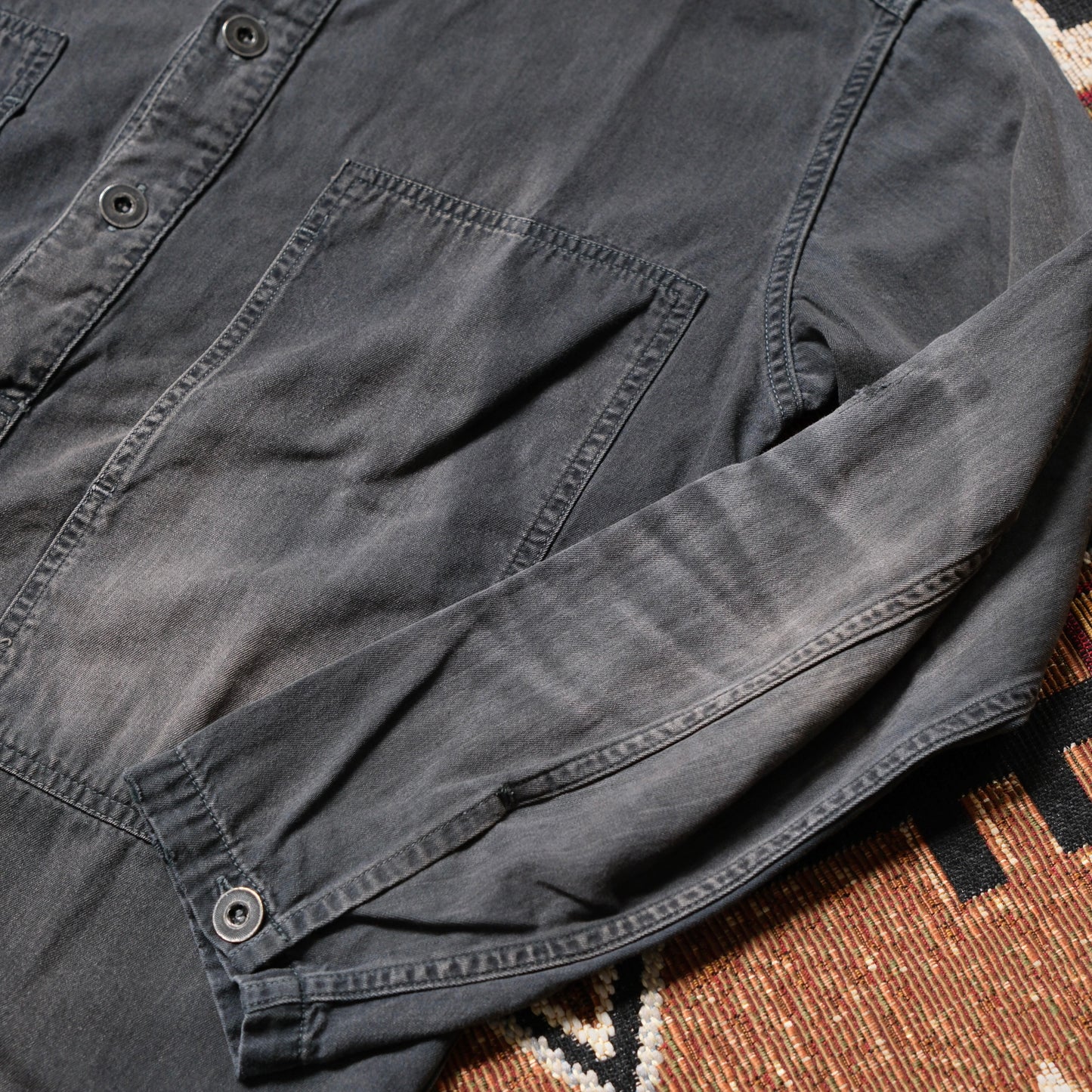 FULL COUNT US Army Denim Pullover Shirt (Vintage Effect)