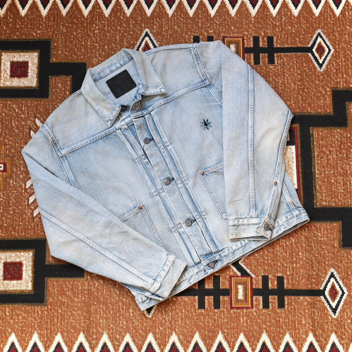 FULL COUNT Classic Pleated Denim Jacket (Hand Wash)