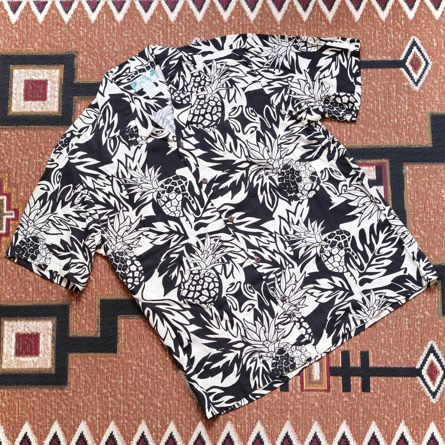 Two Palms Rayon Shirts (Black Crazy Pineapples)