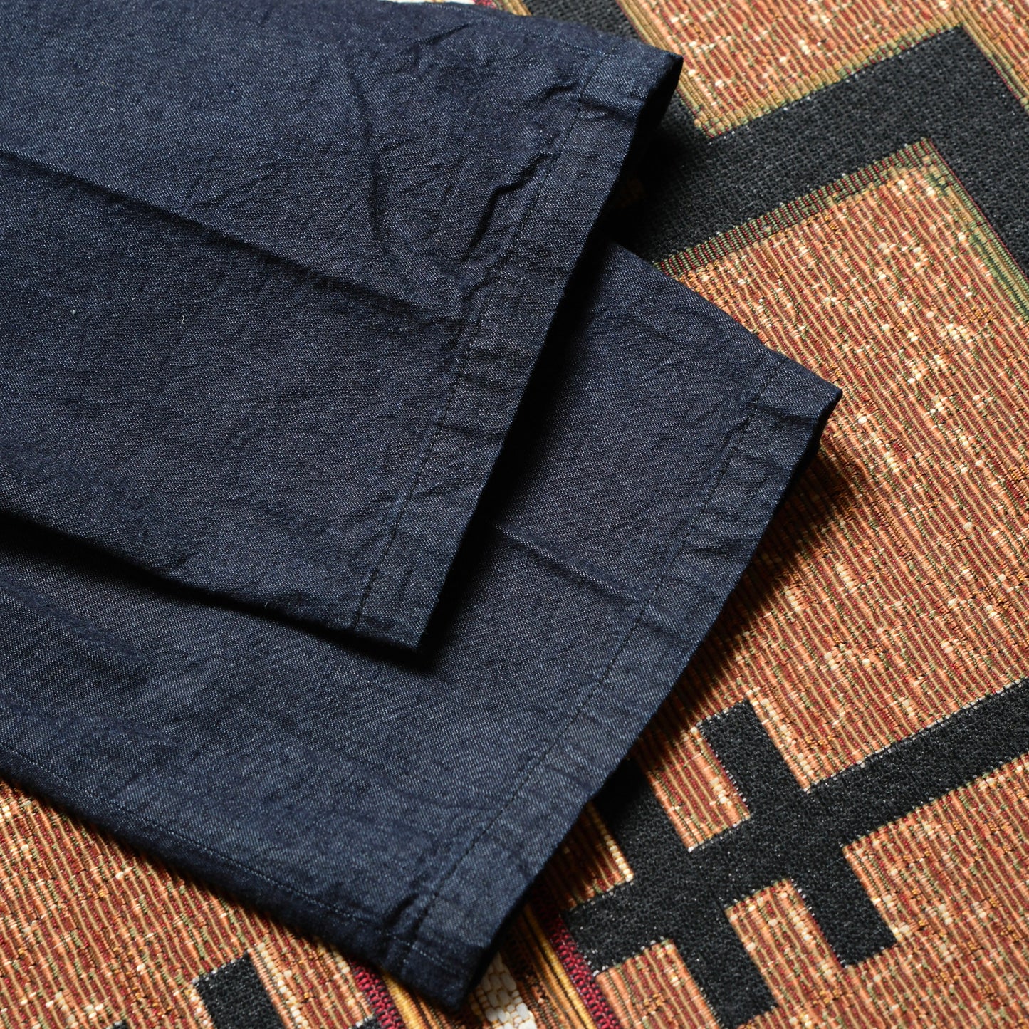 FULL COUNT Big Denim Tuck Trousers