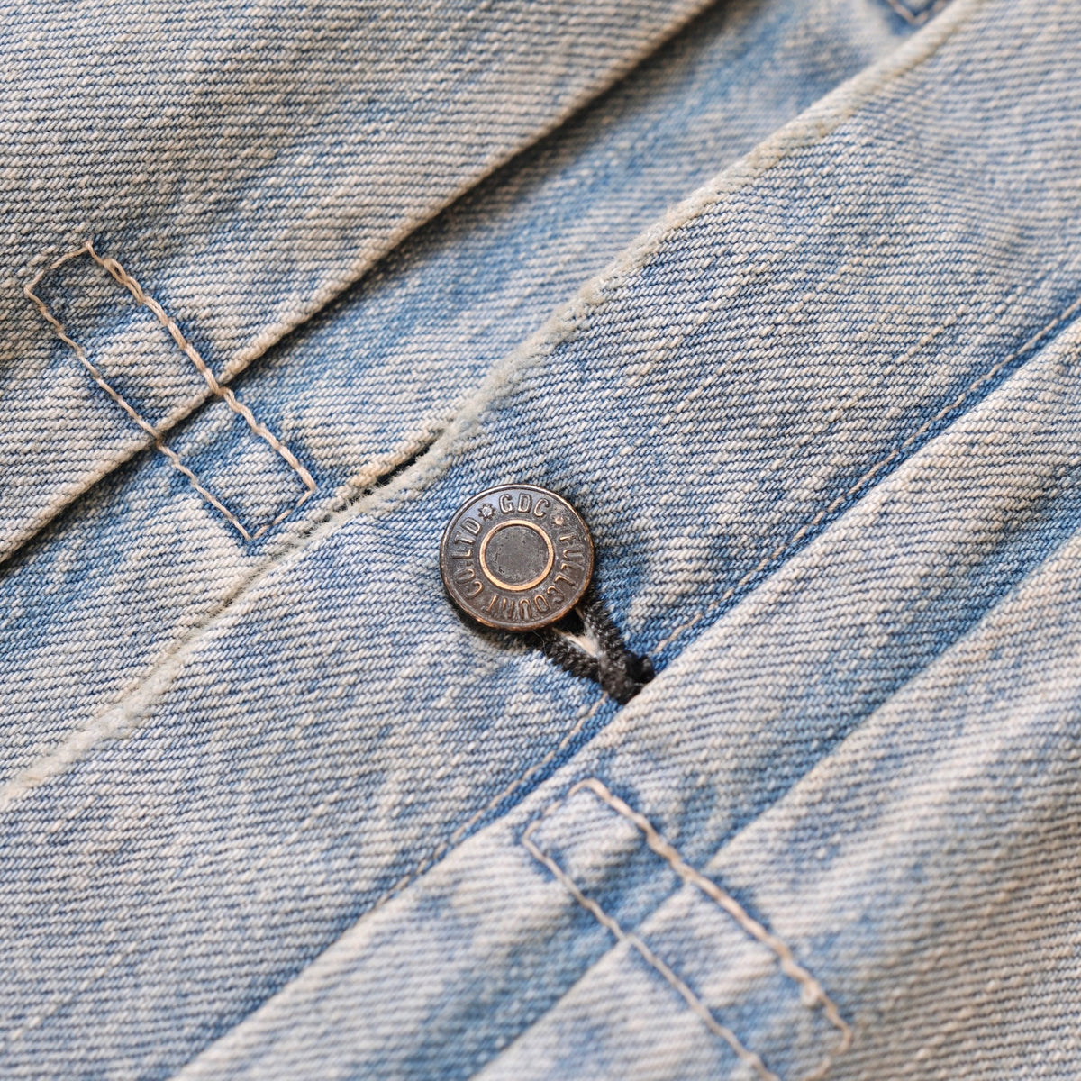 FULL COUNT Classic Pleated Denim Jacket (Hand Wash)