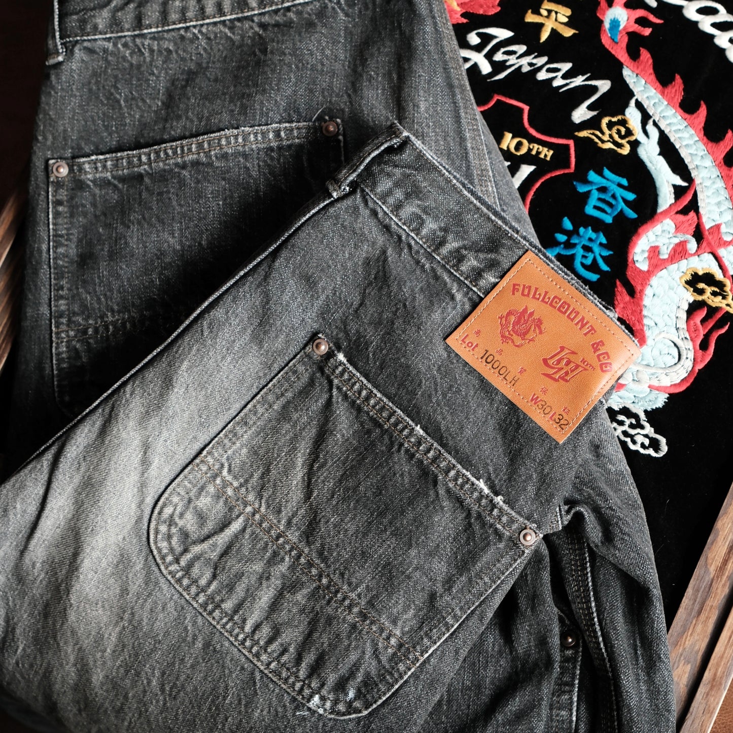 [PRE-ORDER] LEATHER HEALER x FULL COUNT Vintage Washed Distressed Double Knee Selvedge Denim (LH 10th Anniversary Limited Edition)