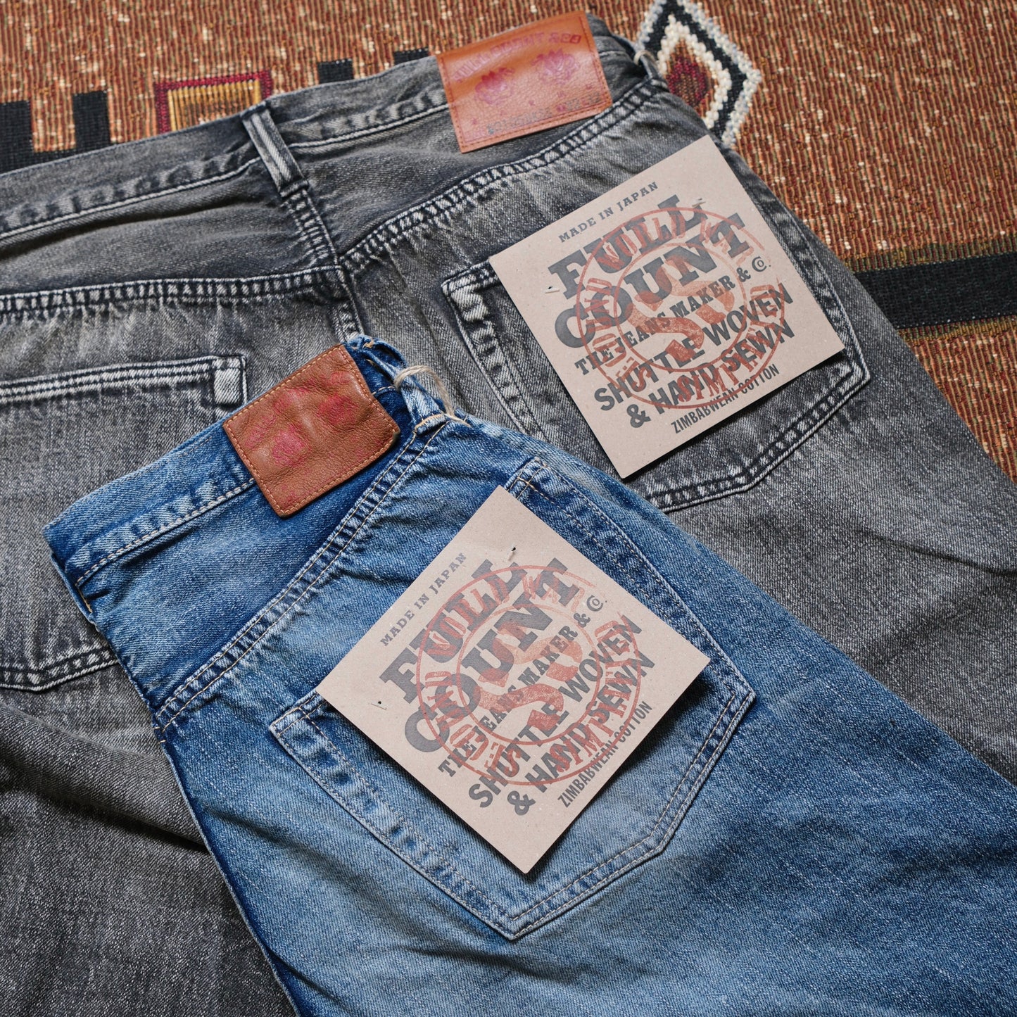 FULL COUNT WWII Model 11.5oz Black Denim Pants (Master of Reality)