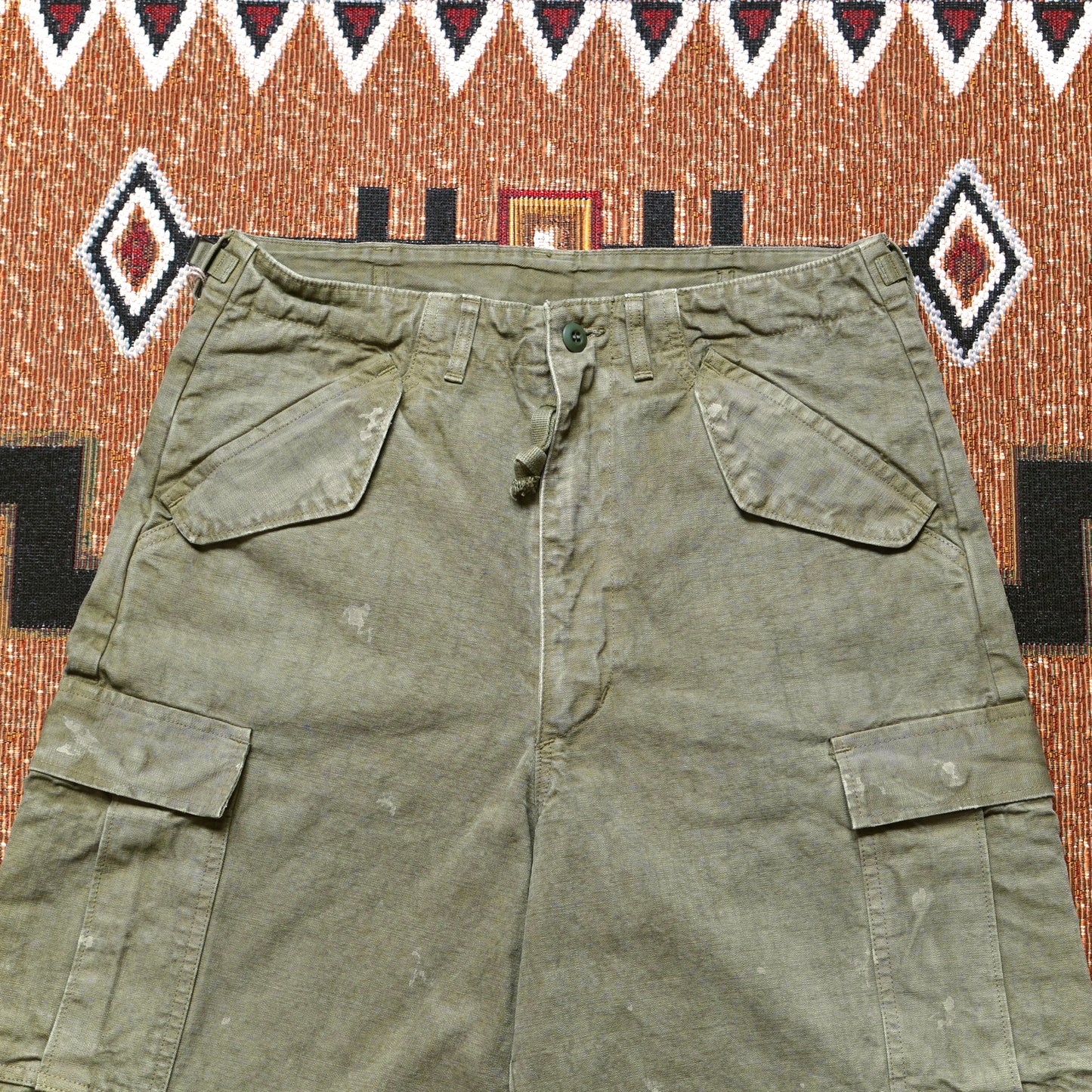 FULL COUNT Tent Cloth Field Cargo Shorts (Vintage Effect)