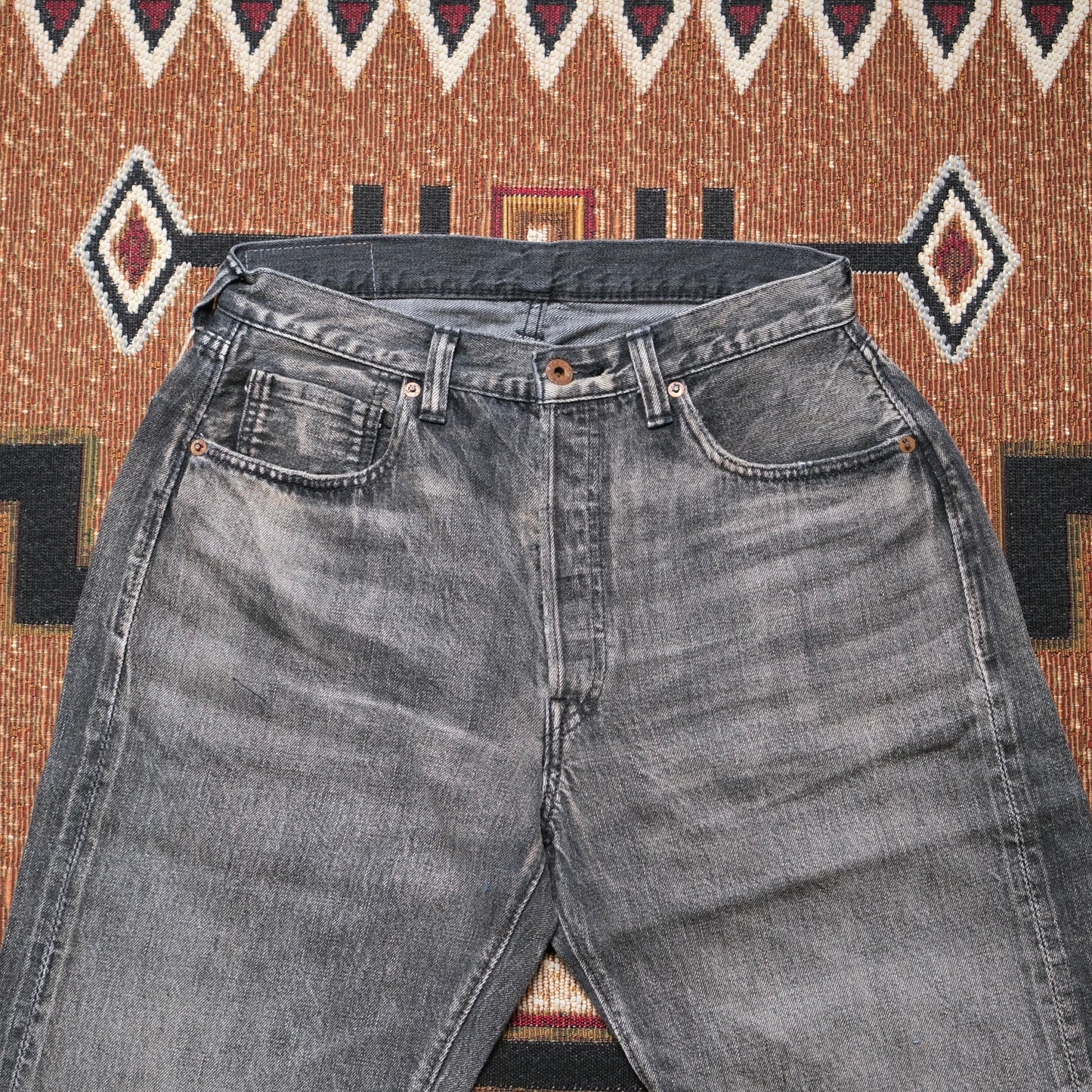 FULL COUNT WWII Model 11.5oz Black Denim Pants (Master of Reality)