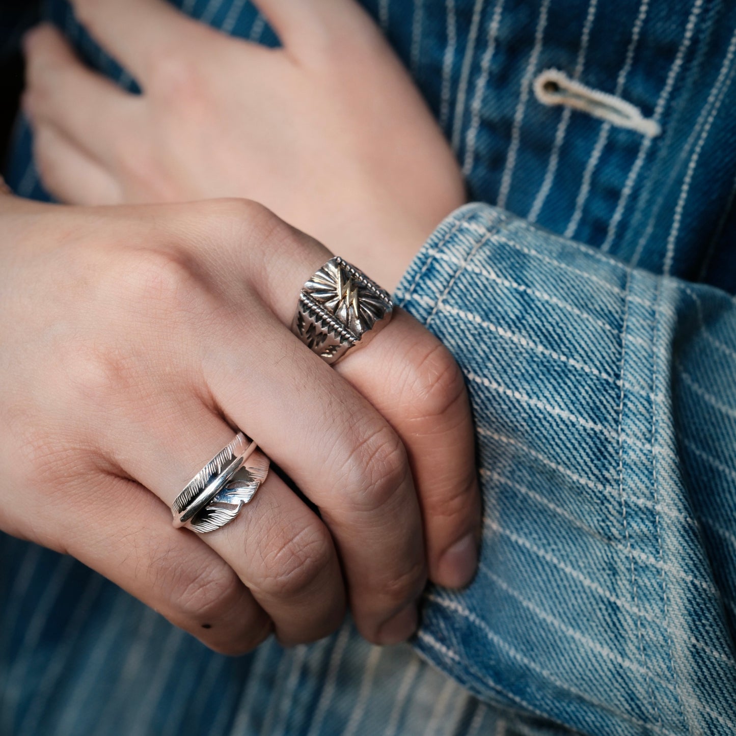 Dear Blossom Feather Ring (11mm) (R-049)