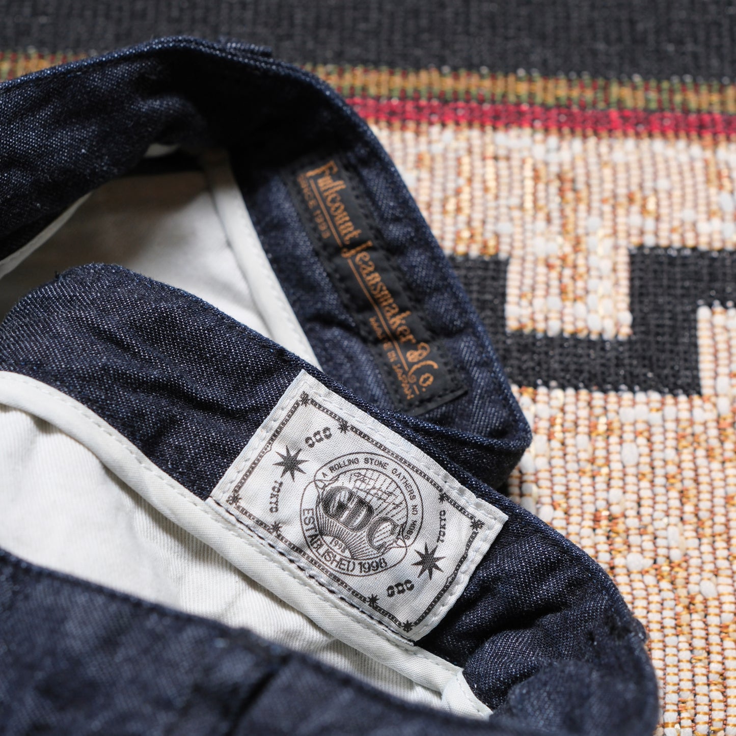 FULL COUNT Big Denim Tuck Trousers