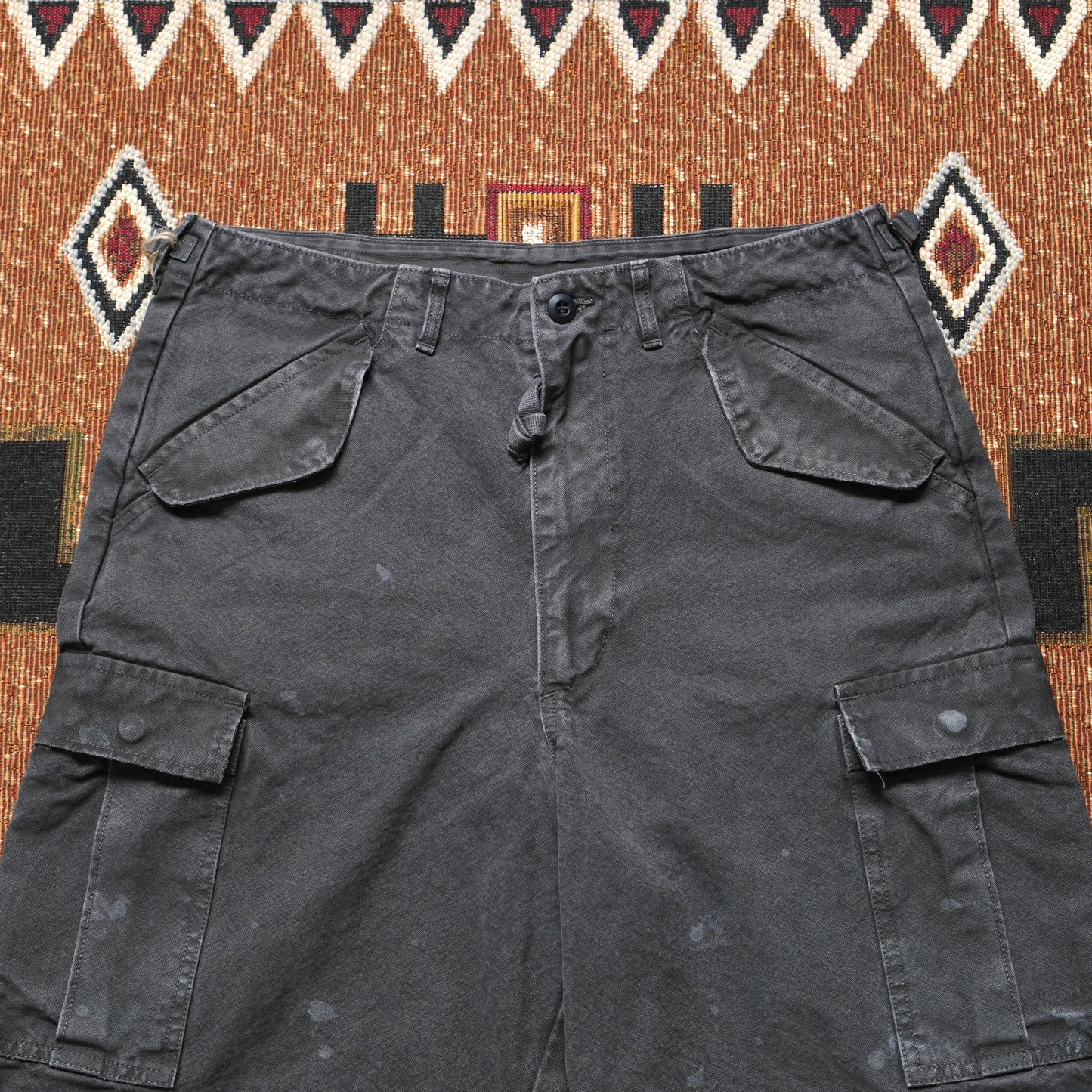 FULL COUNT Tent Cloth Field Cargo Shorts (Vintage Effect)