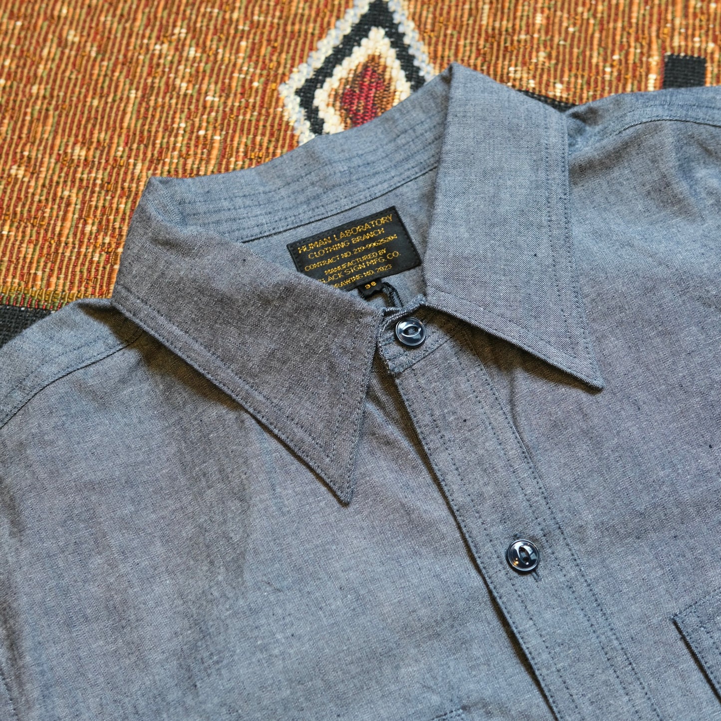 BLACK SIGN 6.5oz Chambray US Navy Shirt