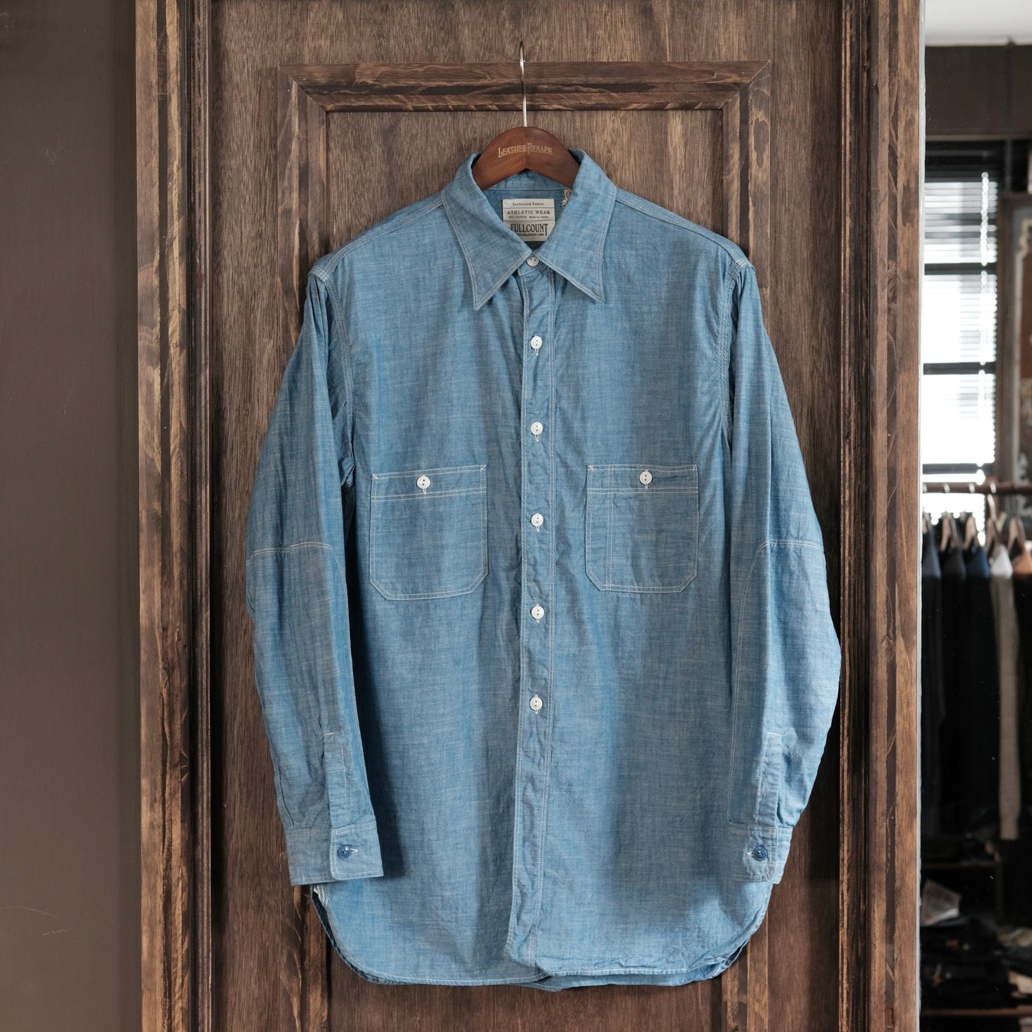 FULL COUNT Triple Stitch Chambray Shirt