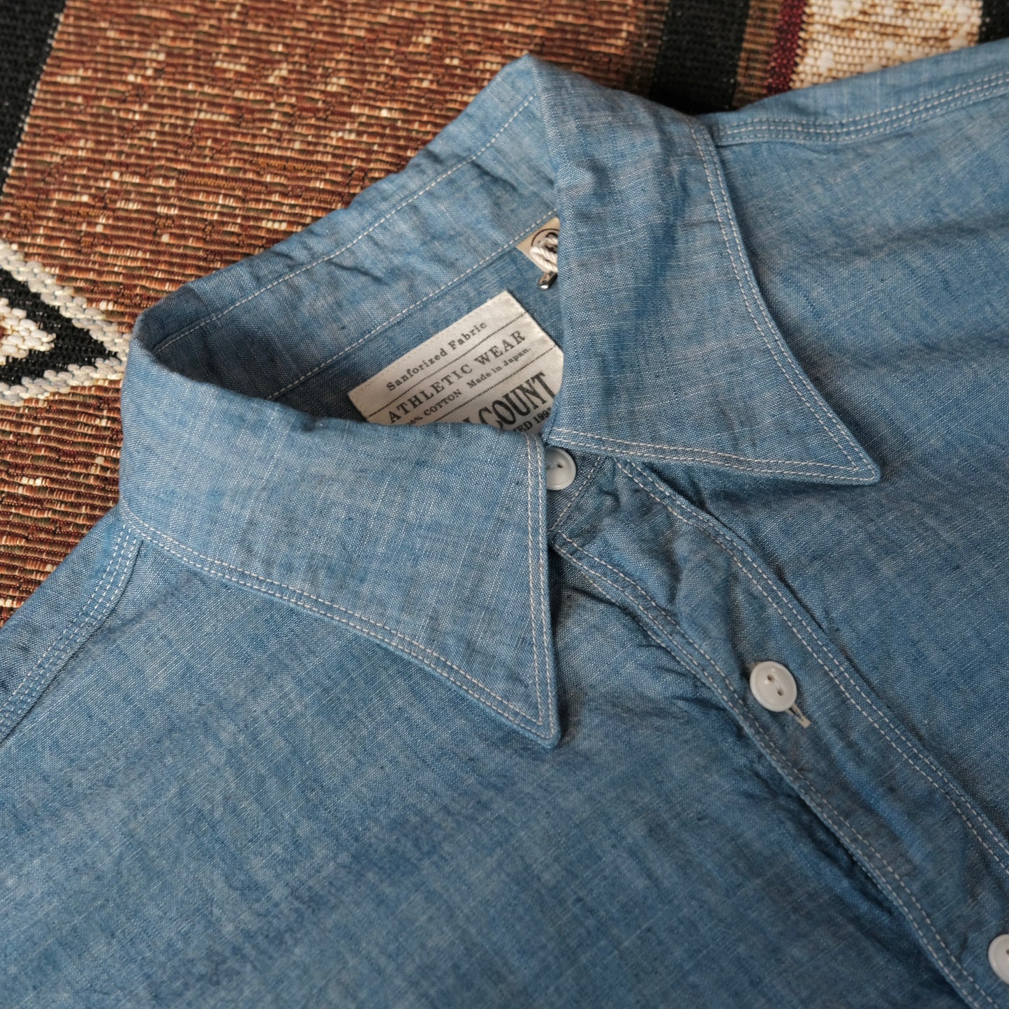 FULL COUNT Triple Stitch Chambray Shirt