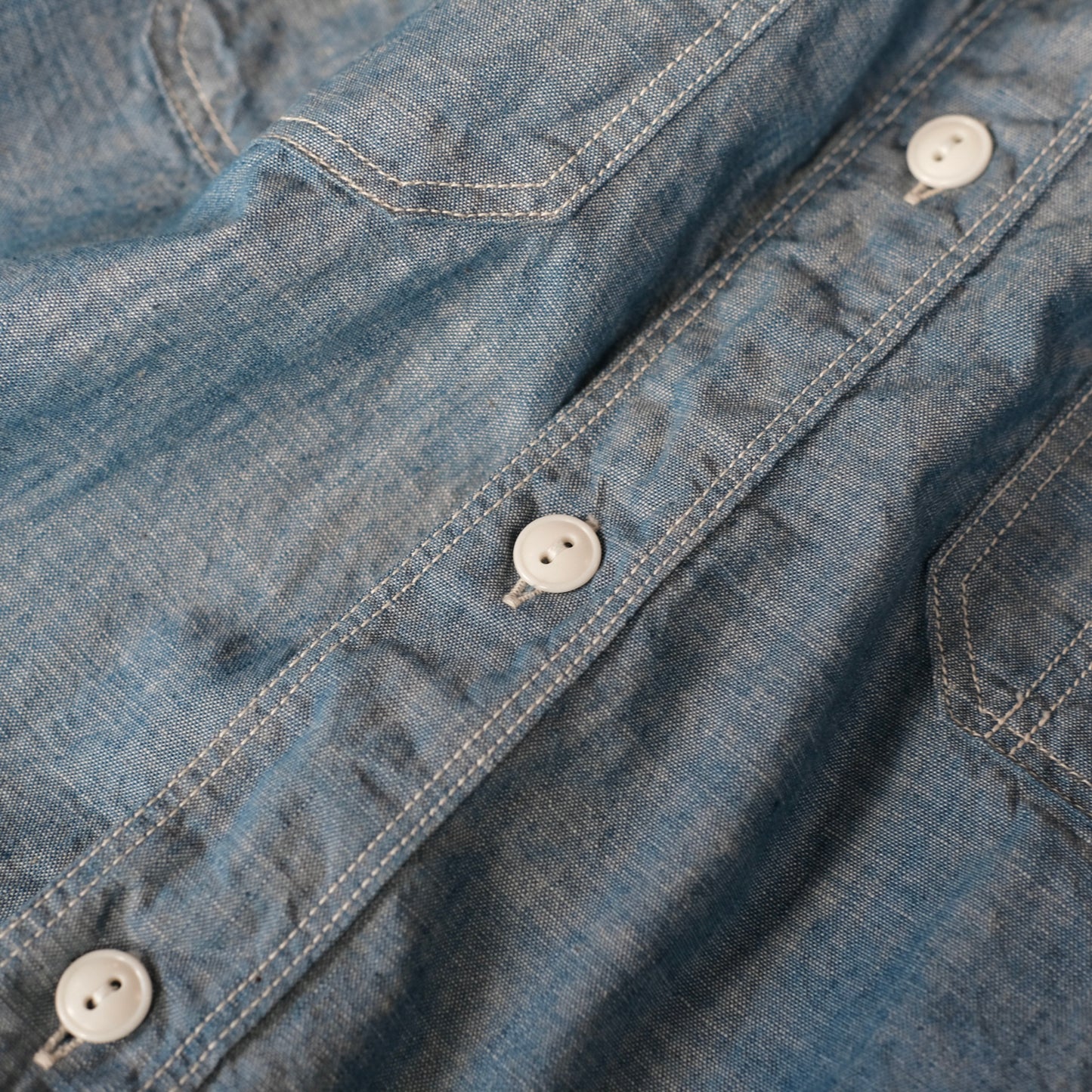 FULL COUNT Triple Stitch Chambray Shirt