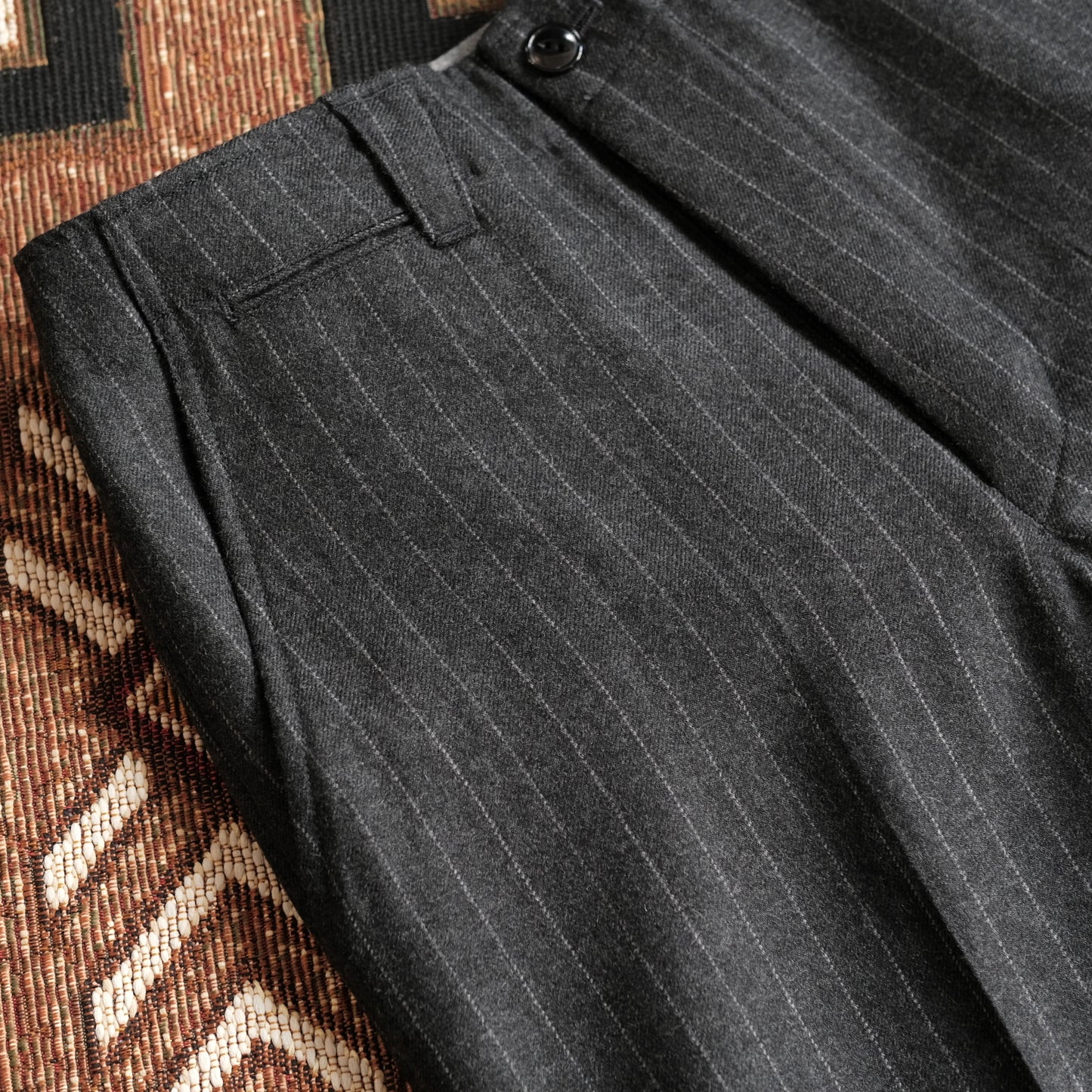 BLACK SIGN Chalk Stripe Officer Trousers